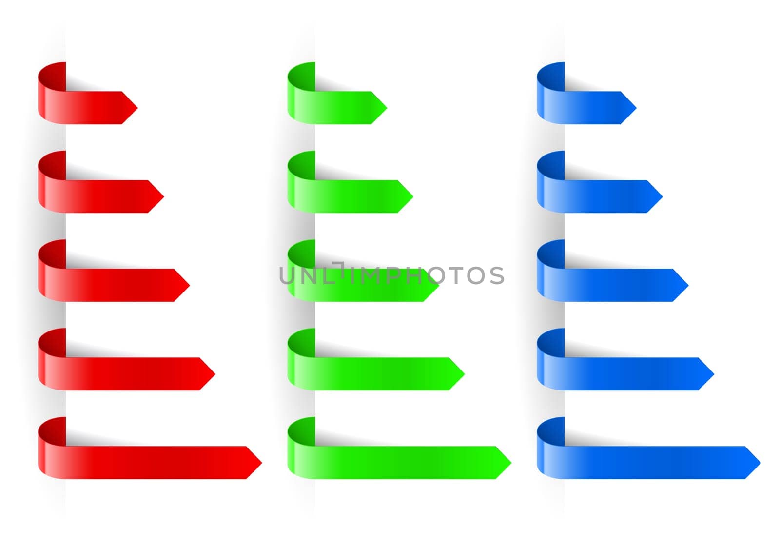 Color arrows marker paper. Illustration for design on white background