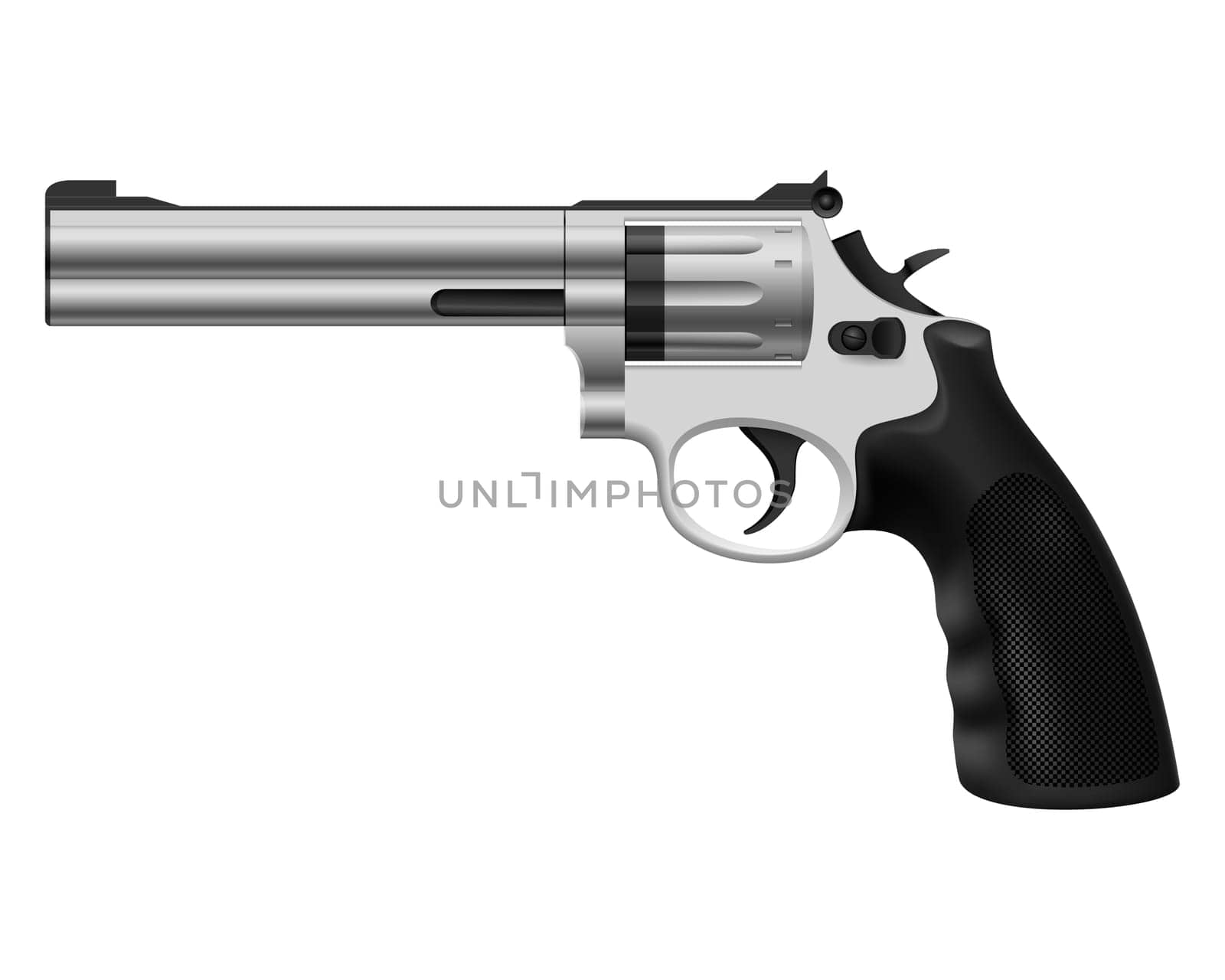 Revolver. Illustration on white background for design