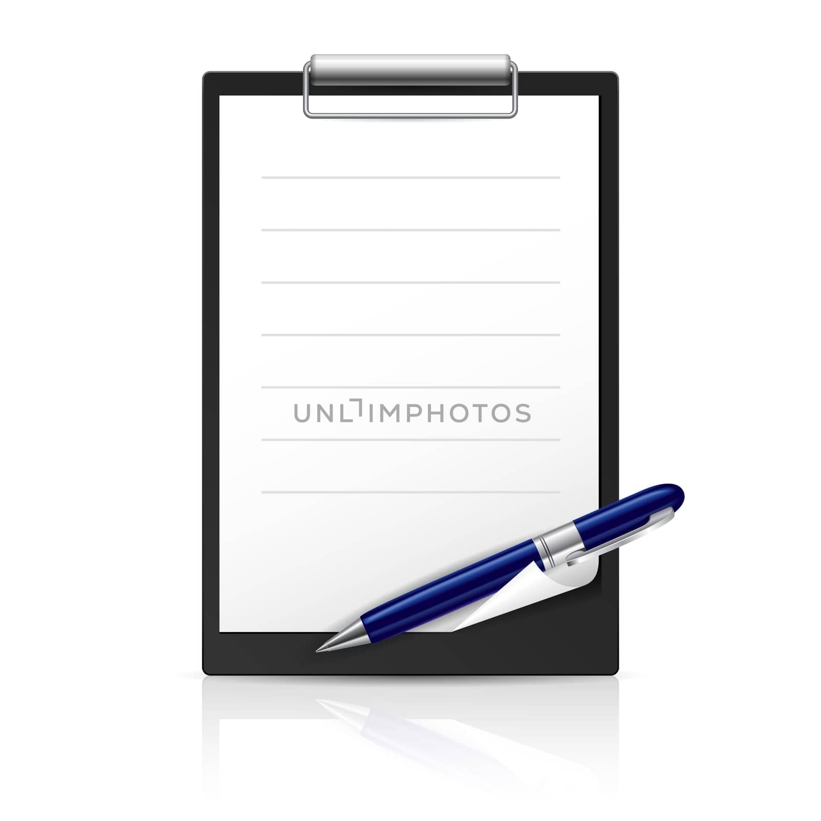 Note and Pen icons for Web Design. Illustration on white