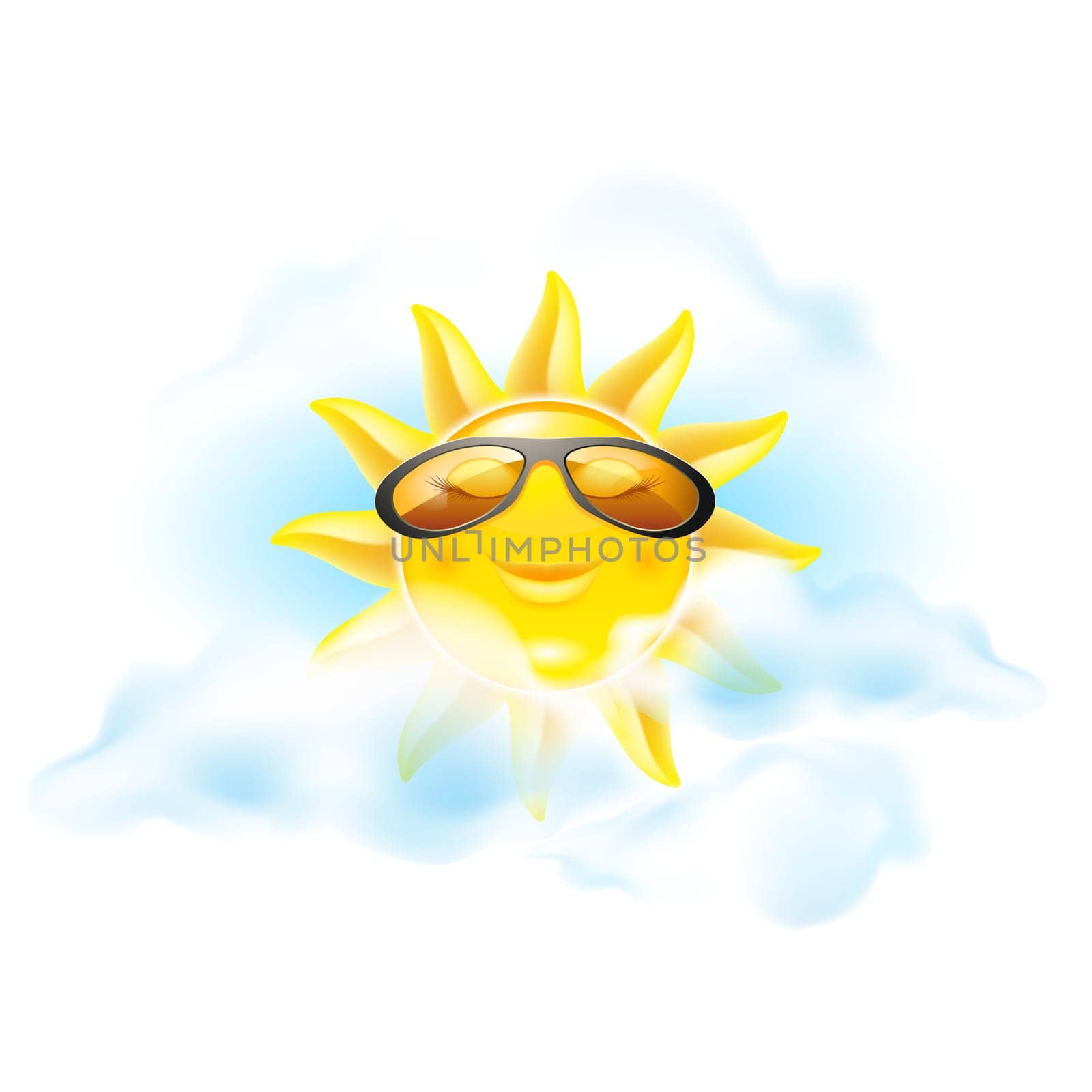 Cartoon sun. Set of tenth. See other works in my portfolio