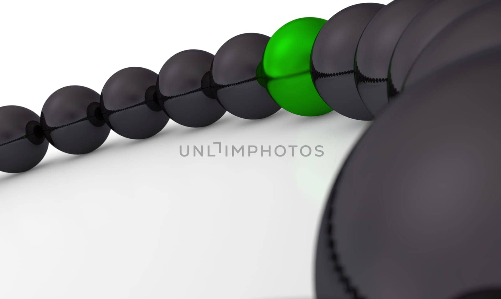 green and black - 3D ball focus 4