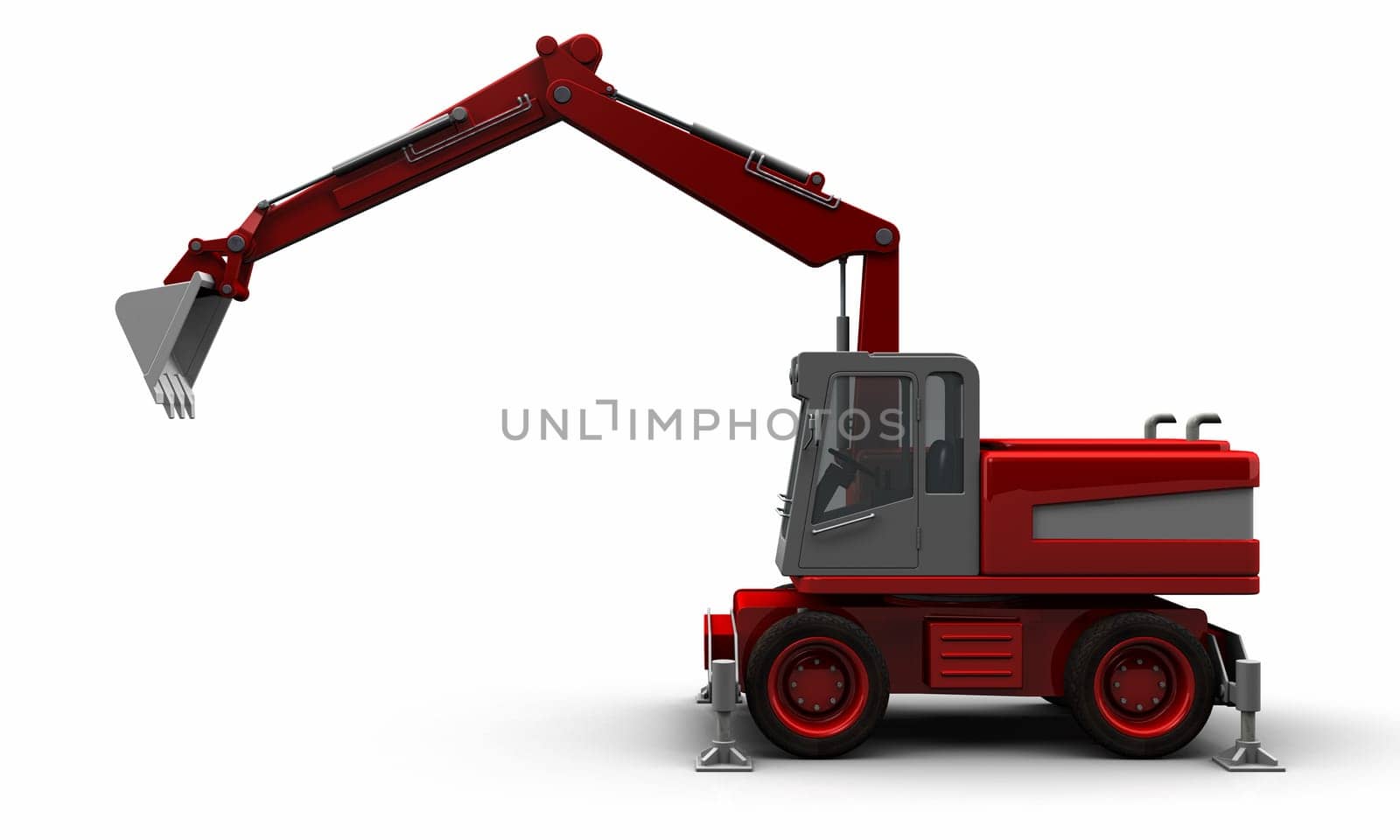 The Red Shovel Excavator 08