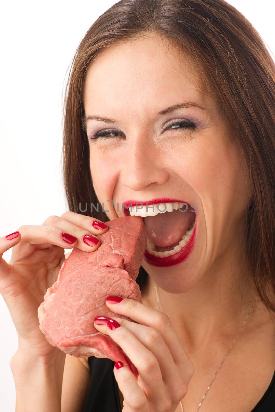 Rachel parker Business Woman EATS RAW MEAT