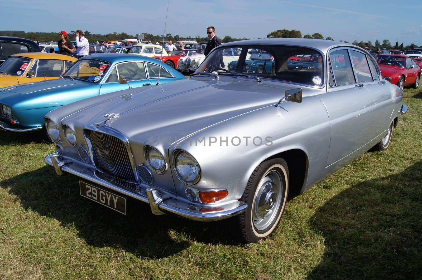 Jaguar 420 classic car at the Goodwood Revival festival on 15th September 2012