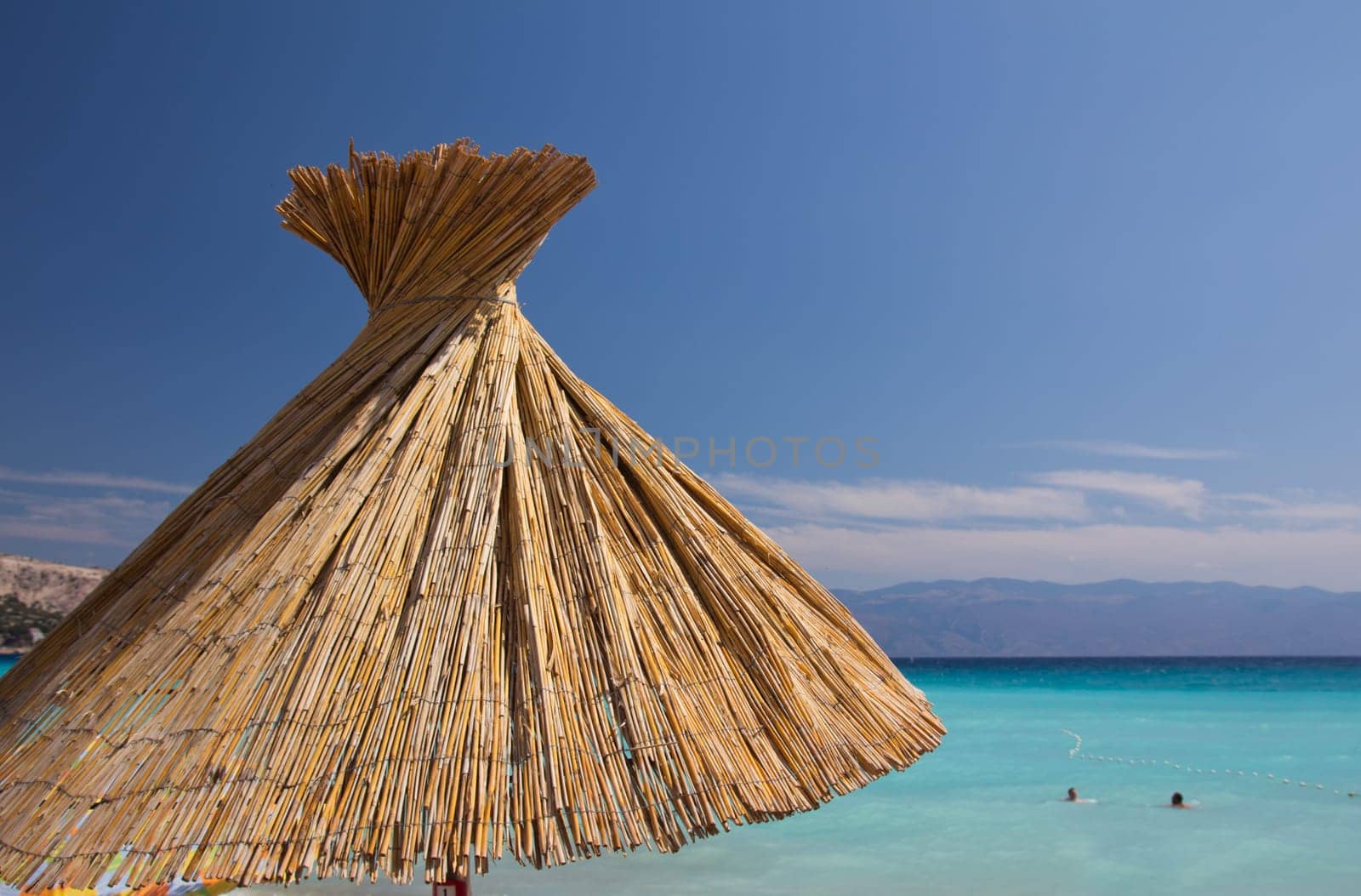 Beach umbrella on the beach