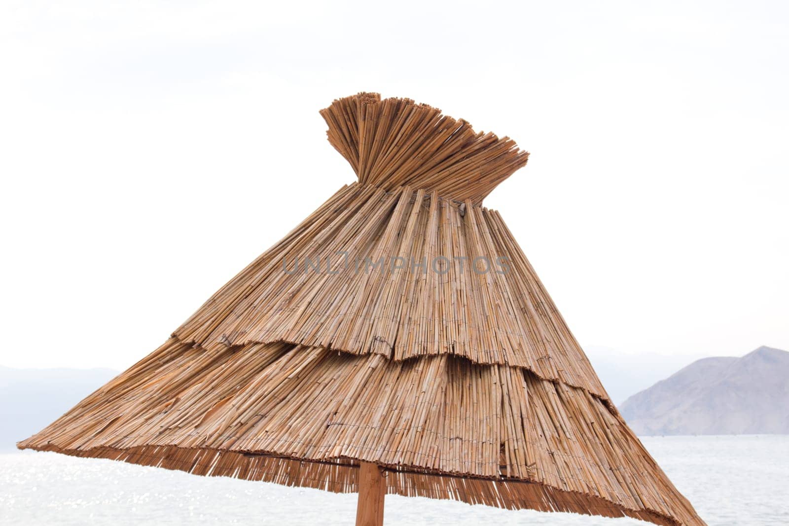 Beach umbrella on the beach