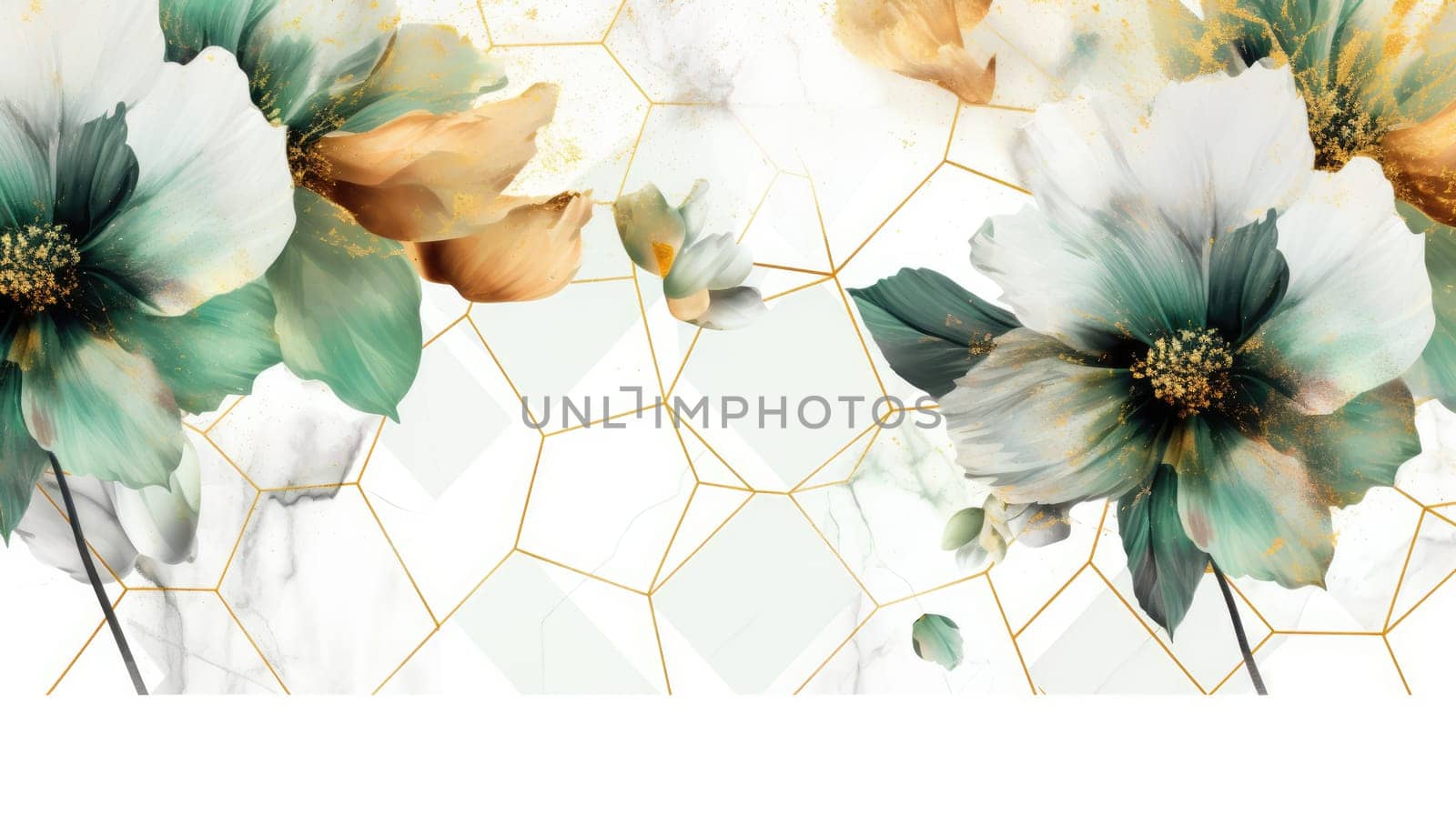 Watercolor abstract design for background wedding or buzzy social media banner by biancoblue