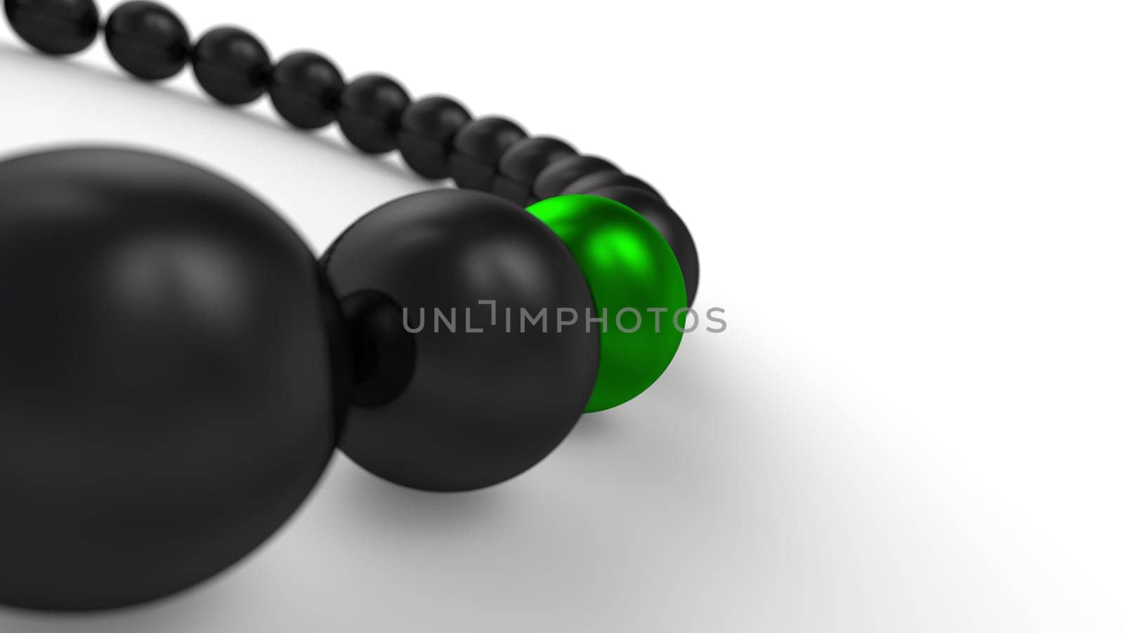 green and black - 3D ball focus 3
