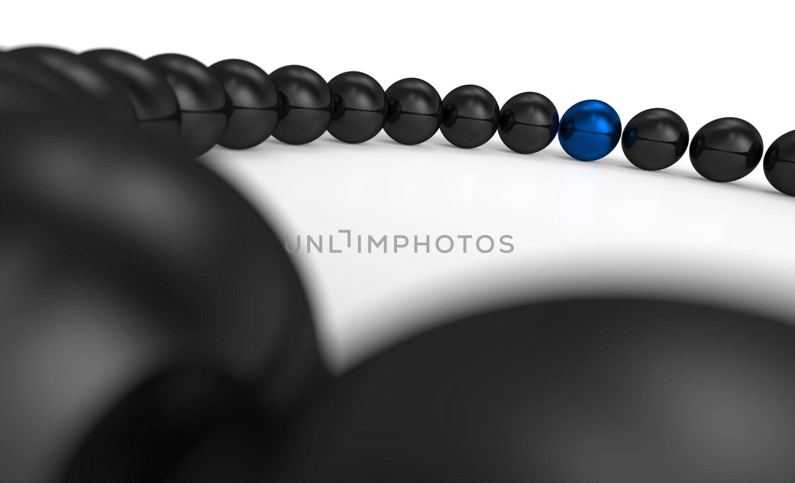 blue and black - 3D ball focus 8