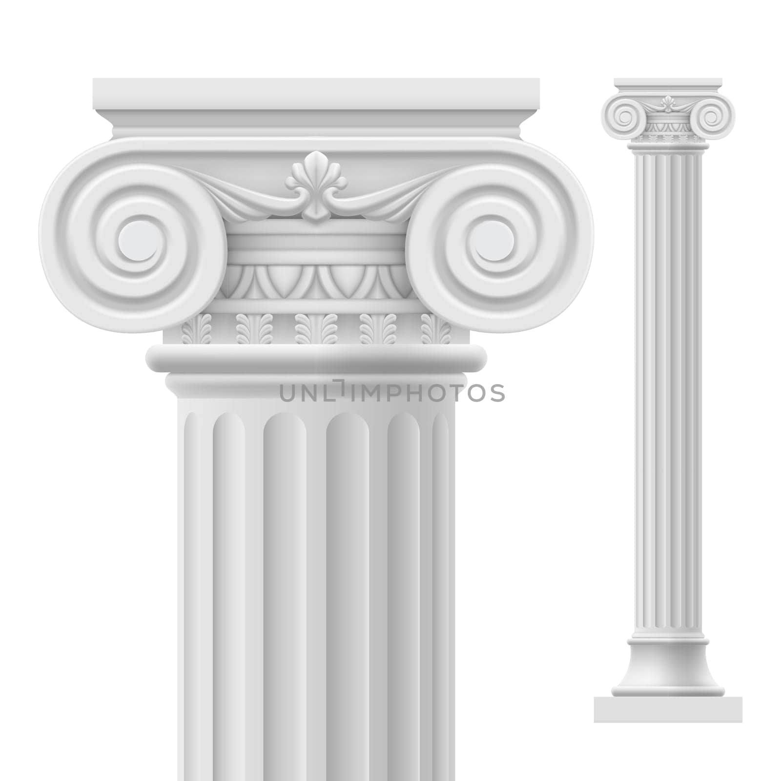 Roman column.  Illustration on white background for design