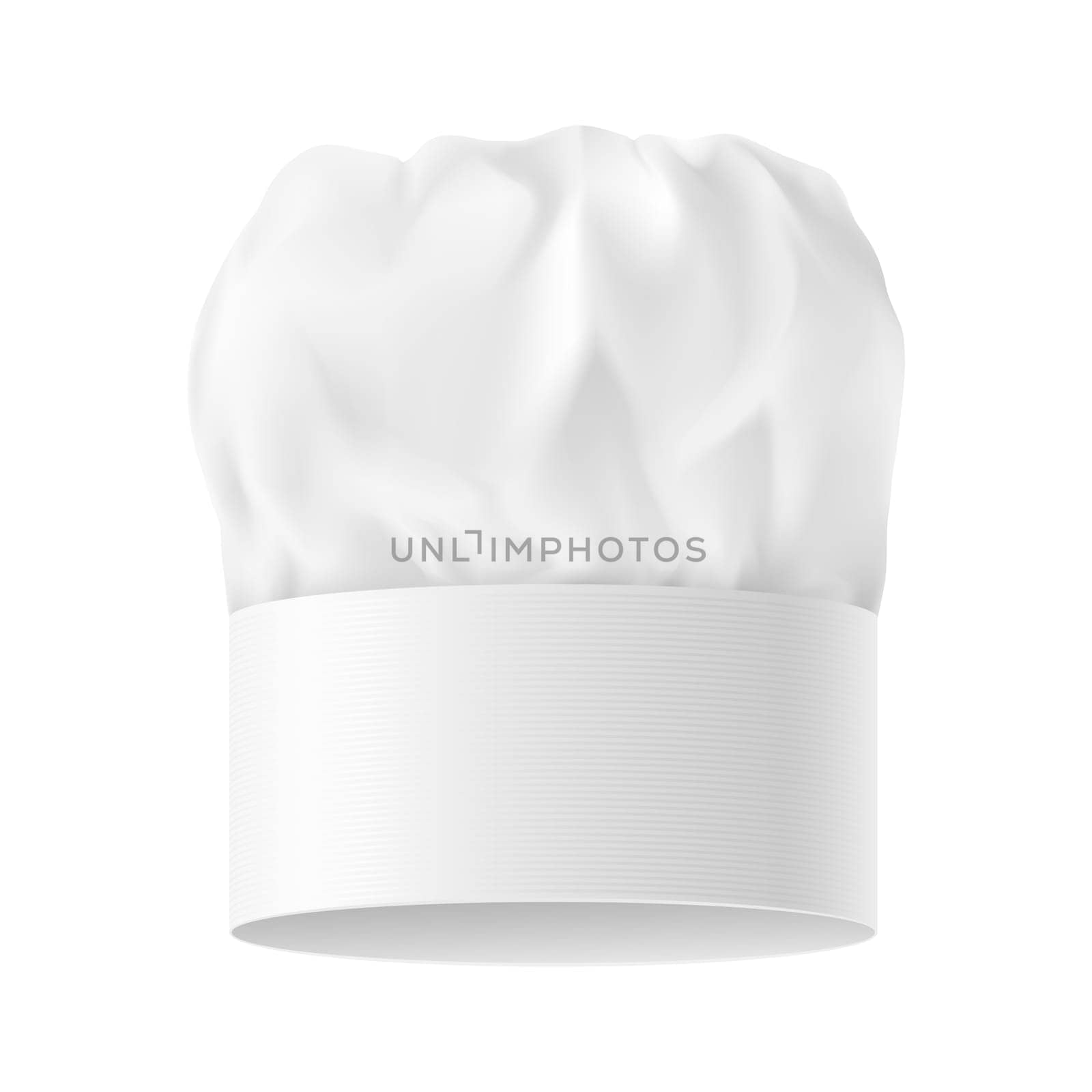 White Chef Hat. Variant Three. Illustration on white background.