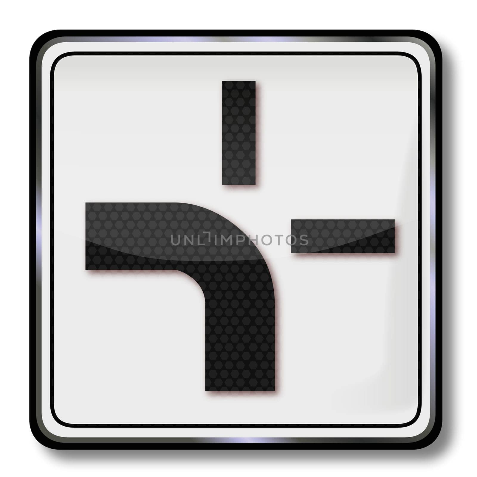 Traffic sign turning right of way