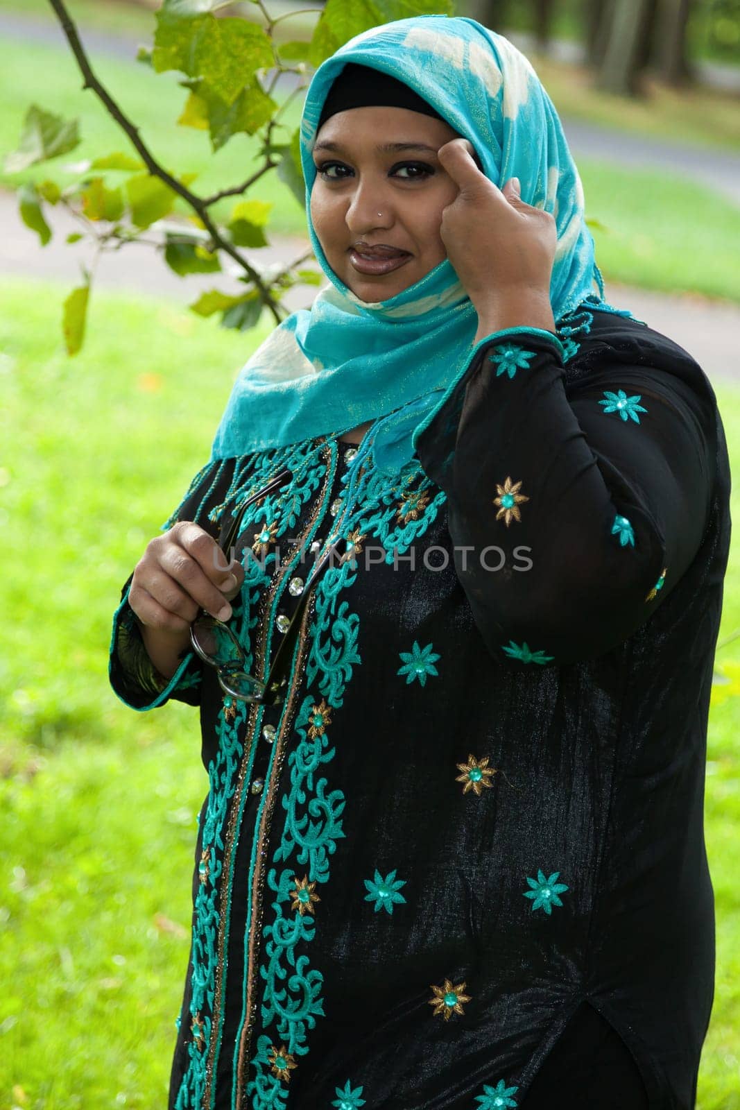 Outdoor portrait of a indian woman