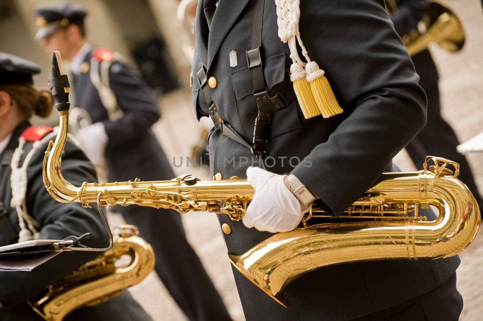 Musician of a military orchestra of Sweden Royal Guard. Taken on July 2011 Stockholm, Sweden.