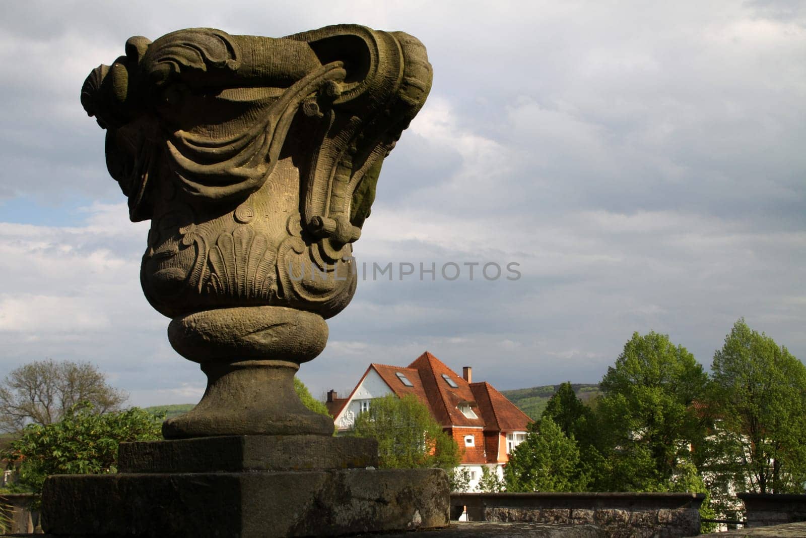 Stone vase at Bad Pyrmont Castle
