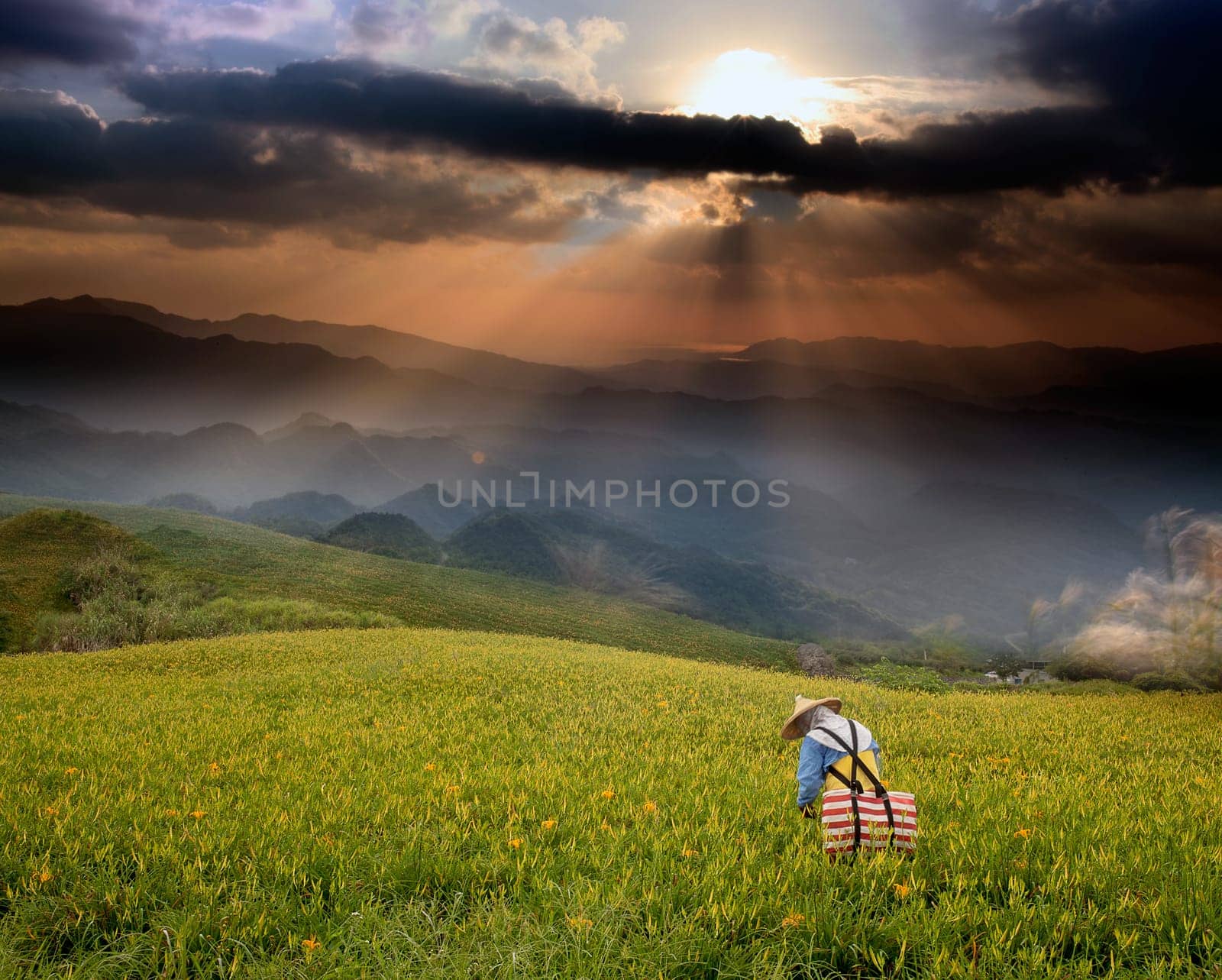 Amazing sunrise and mountain for adv or others purpose use