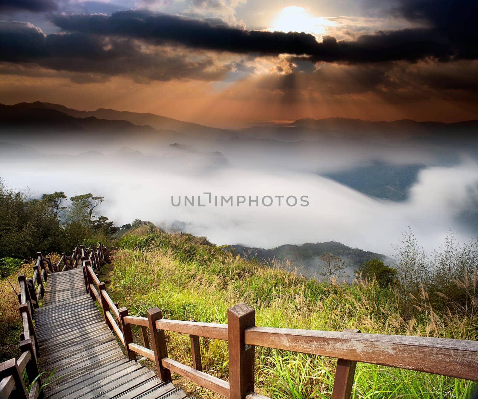Amazing sunrise and mountain for adv or others purpose use