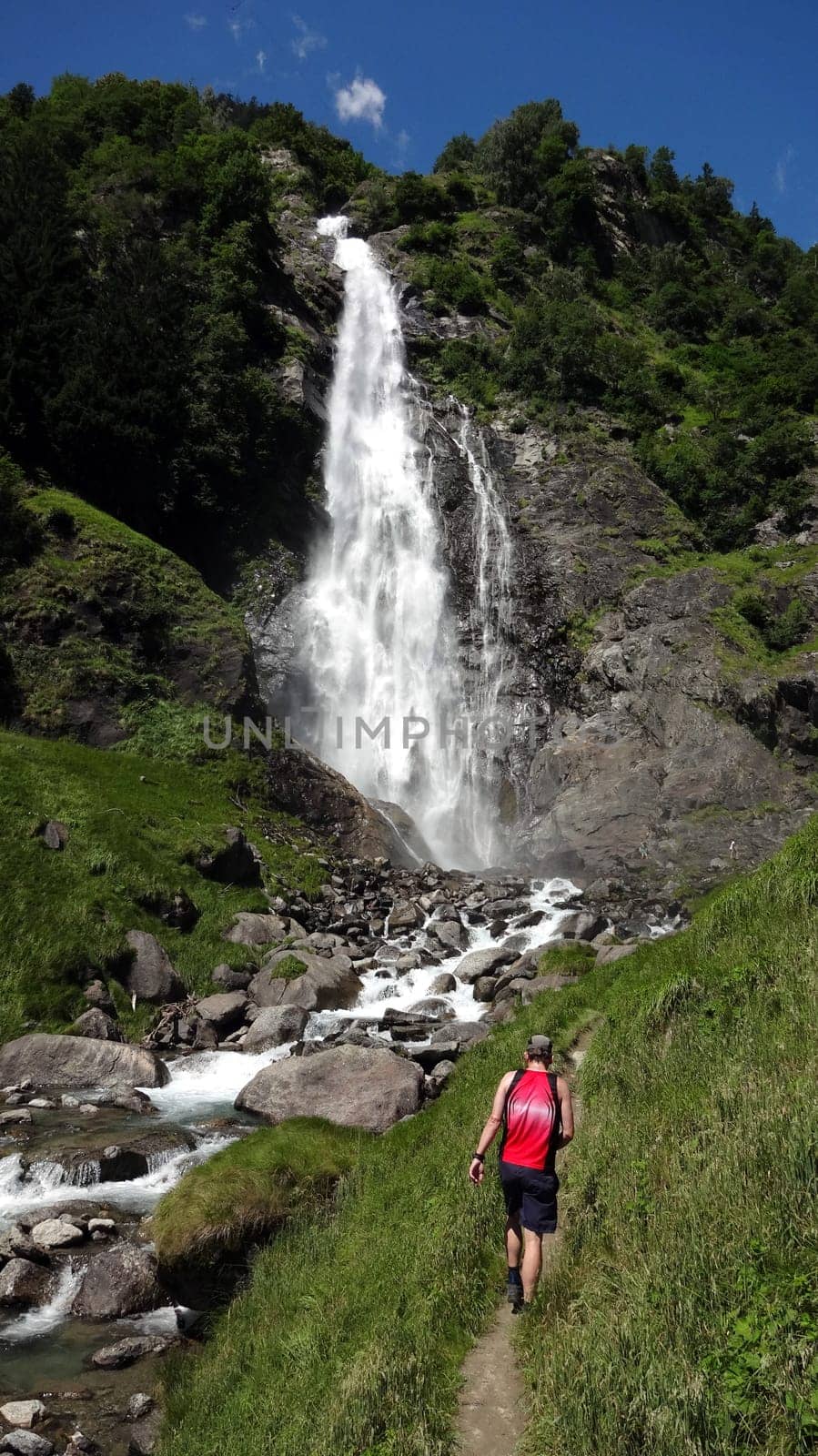 Parcines Waterfall,the highest waterfall in South Tyrol
