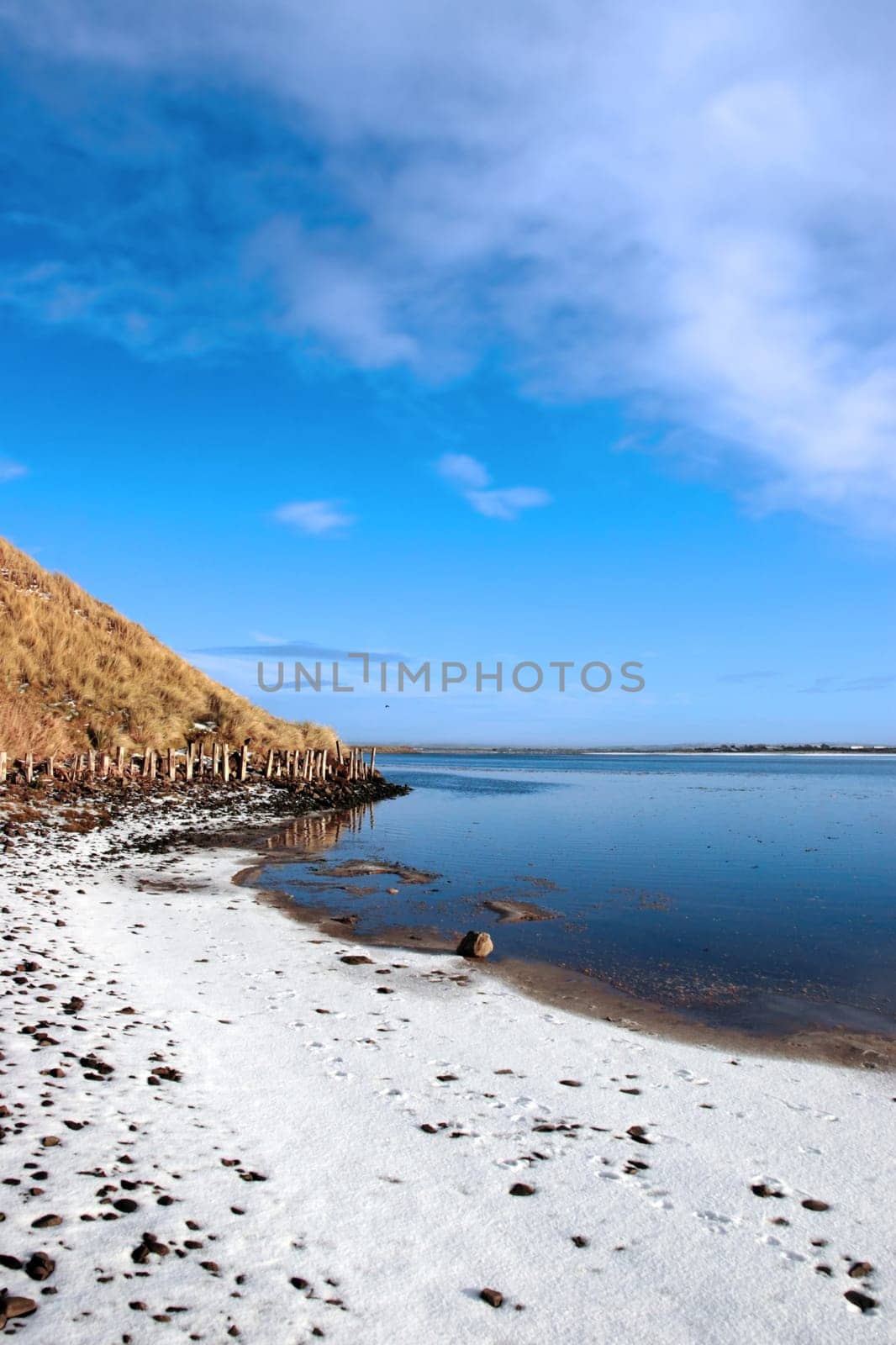 the cashen ballybunion, frozen on a cold winters day in ireland