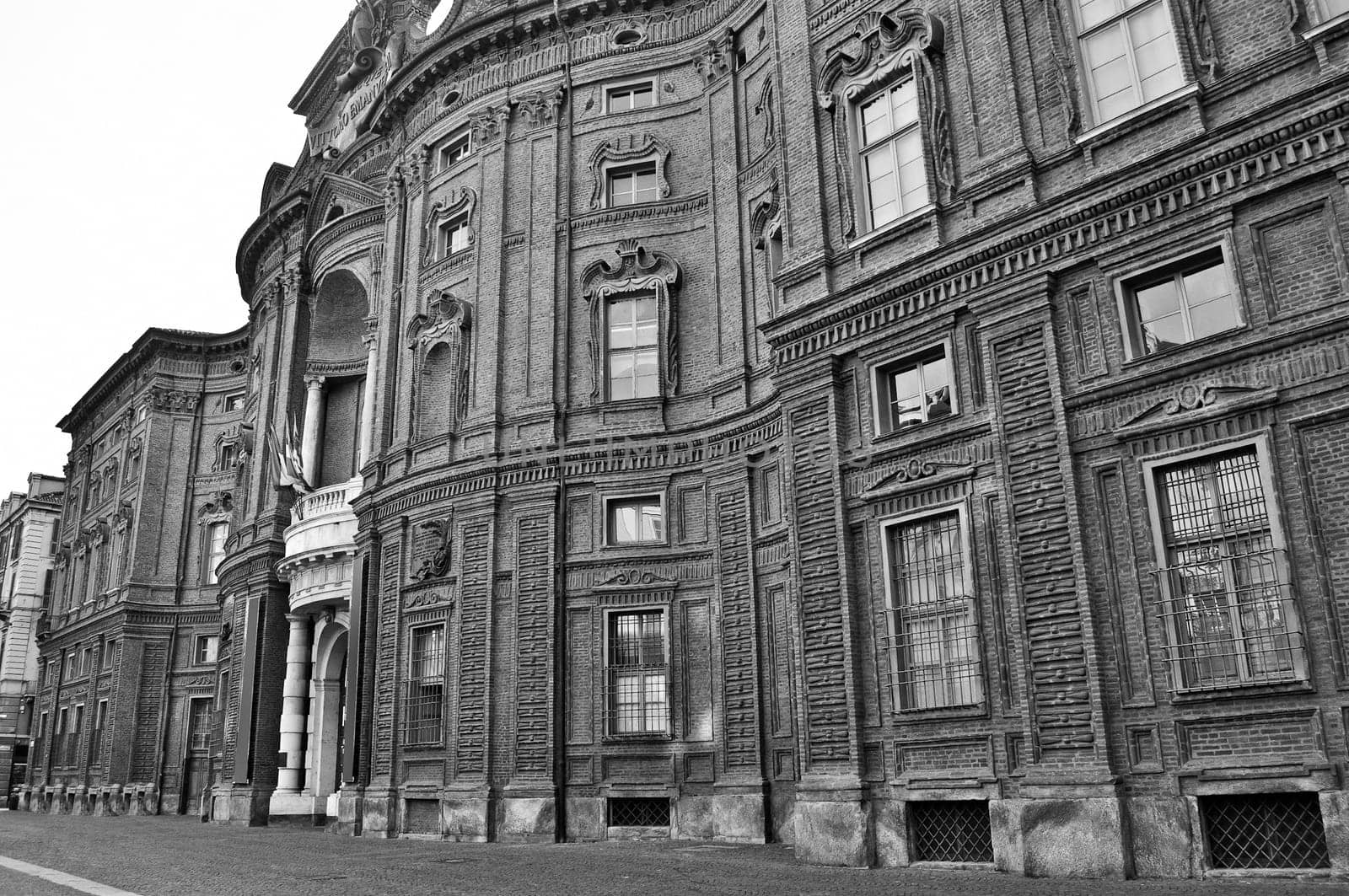 Palazzo Carignano seat of the first Italian houses of parliament Turin Italy