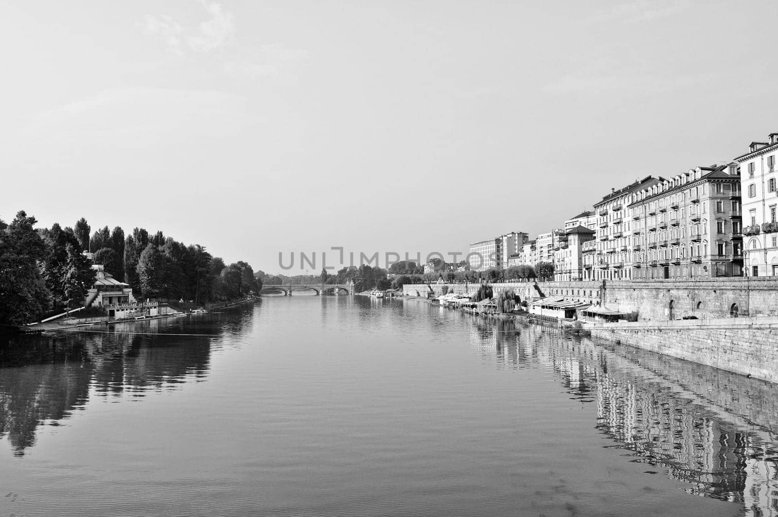 Fiume Po (River Po) in Turin Italy