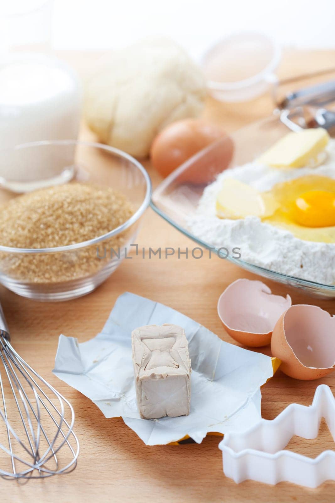 Yeast and baking ingredients for cake and cookies