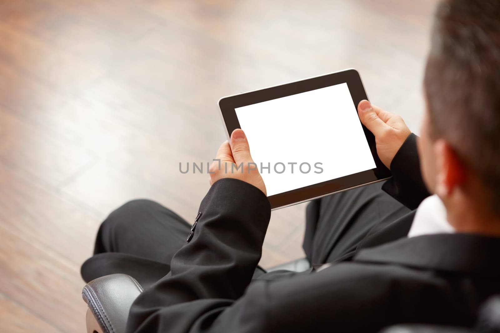 business man with digital tablet