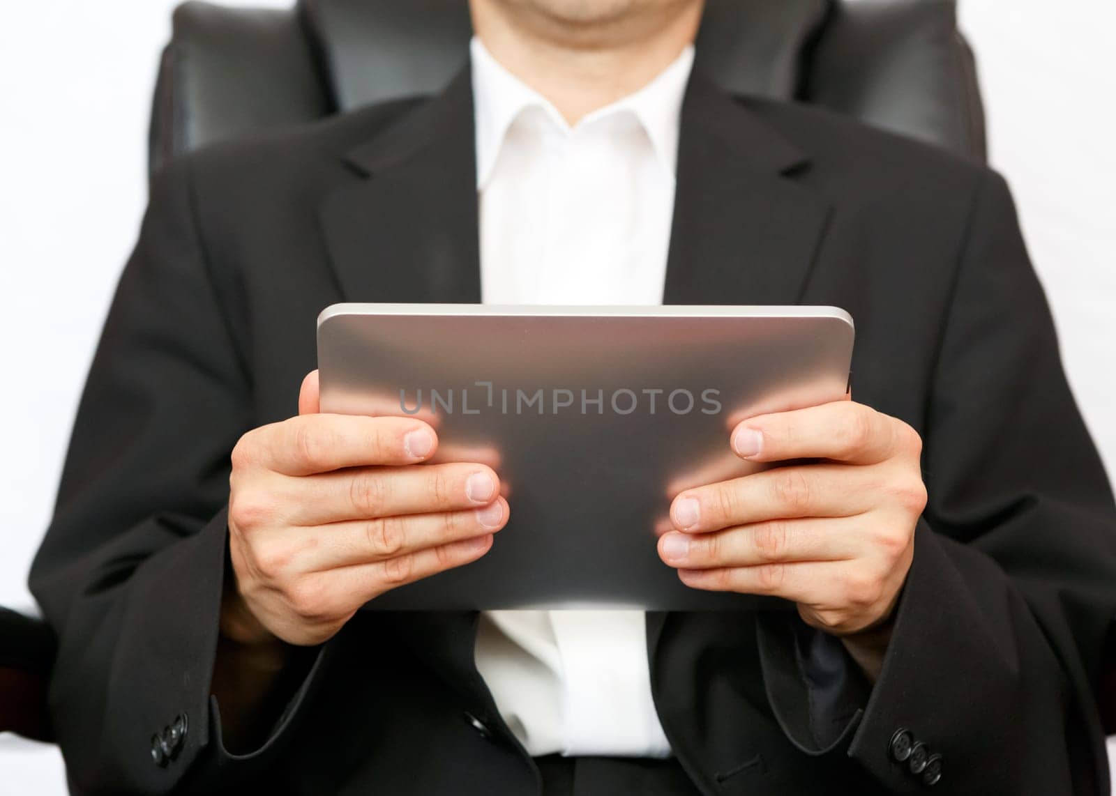 business man with digital tablet