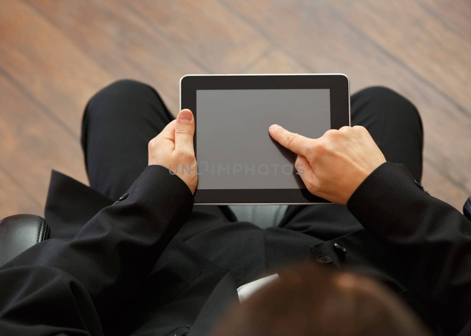 business man with digital tablet