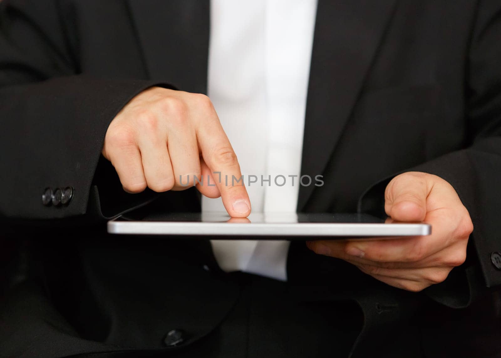 business man with digital tablet
