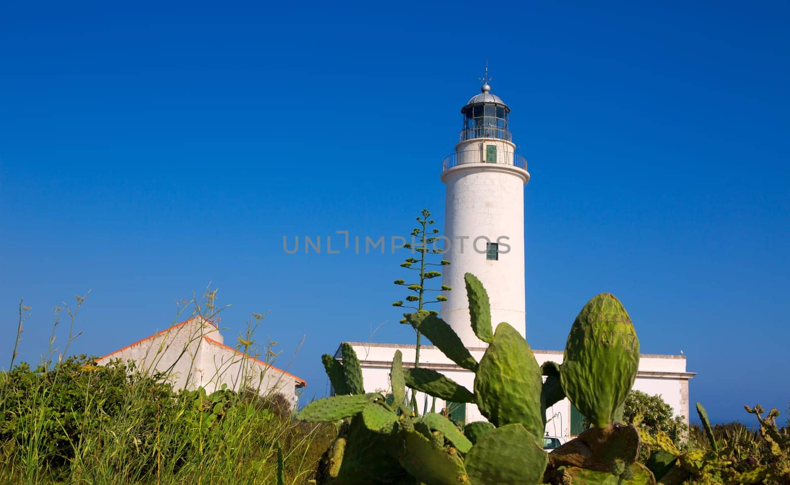 Formentera La Mola lighthouse near Ibiza at Balearic islands