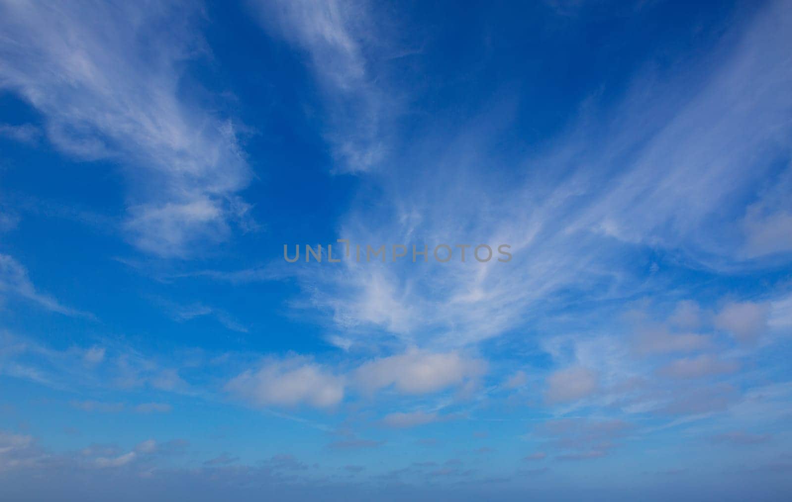 Blue sky with clouds blue background