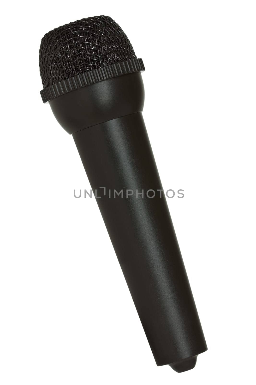 dynamic wireless microphone isolated on white background
