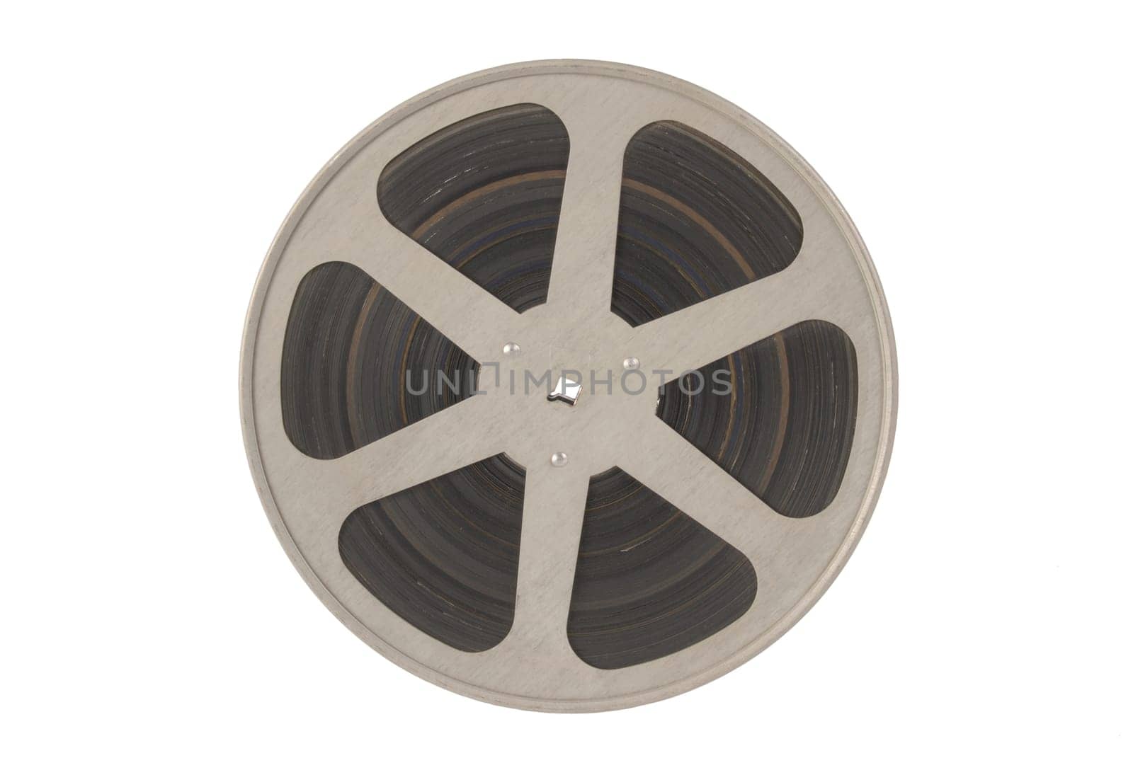 Single roll of film isolated on white background.  Included clipping path, so you can easily cut it out and place over the top of a design.