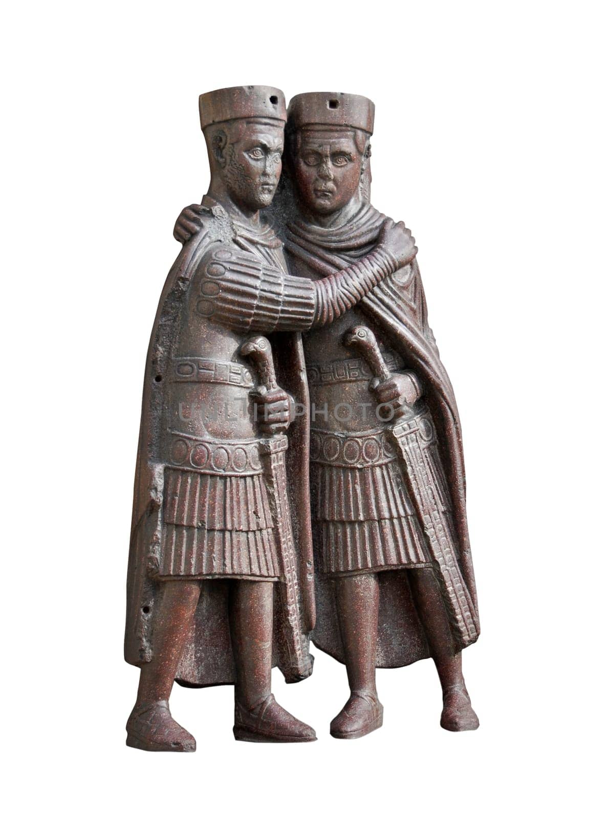 Porphyry Tetrarchs, isolated on white