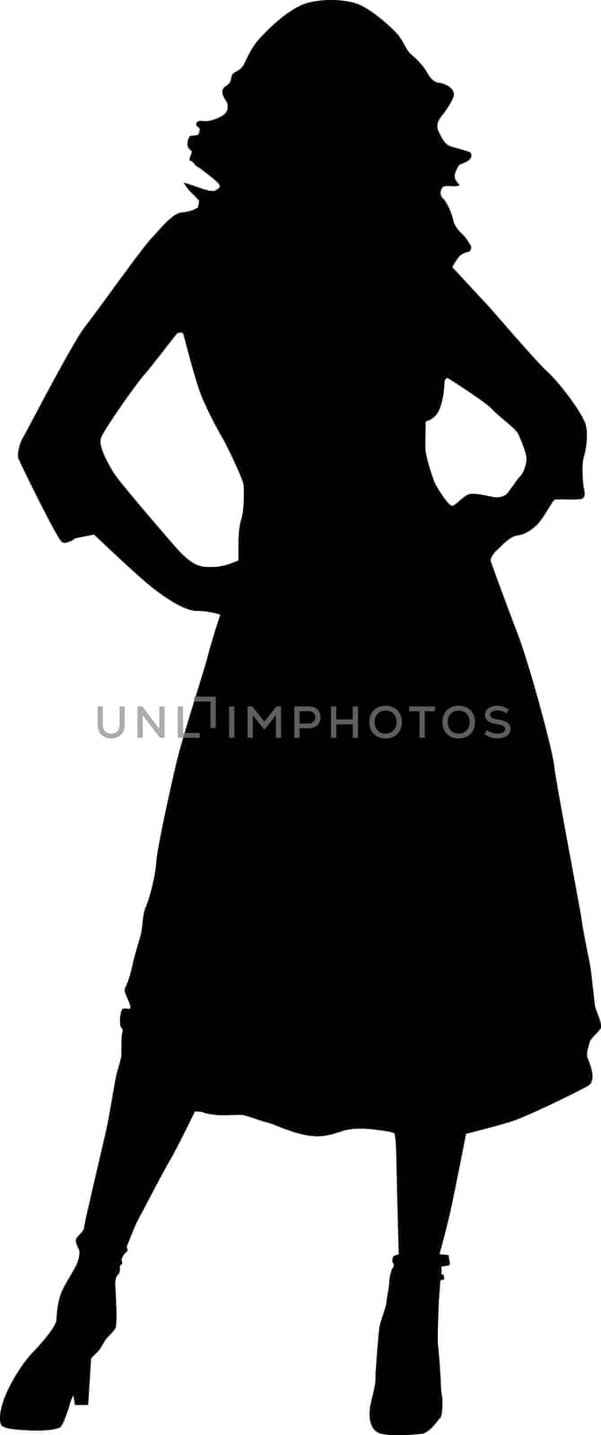 Vector - Silhouette fashion girls