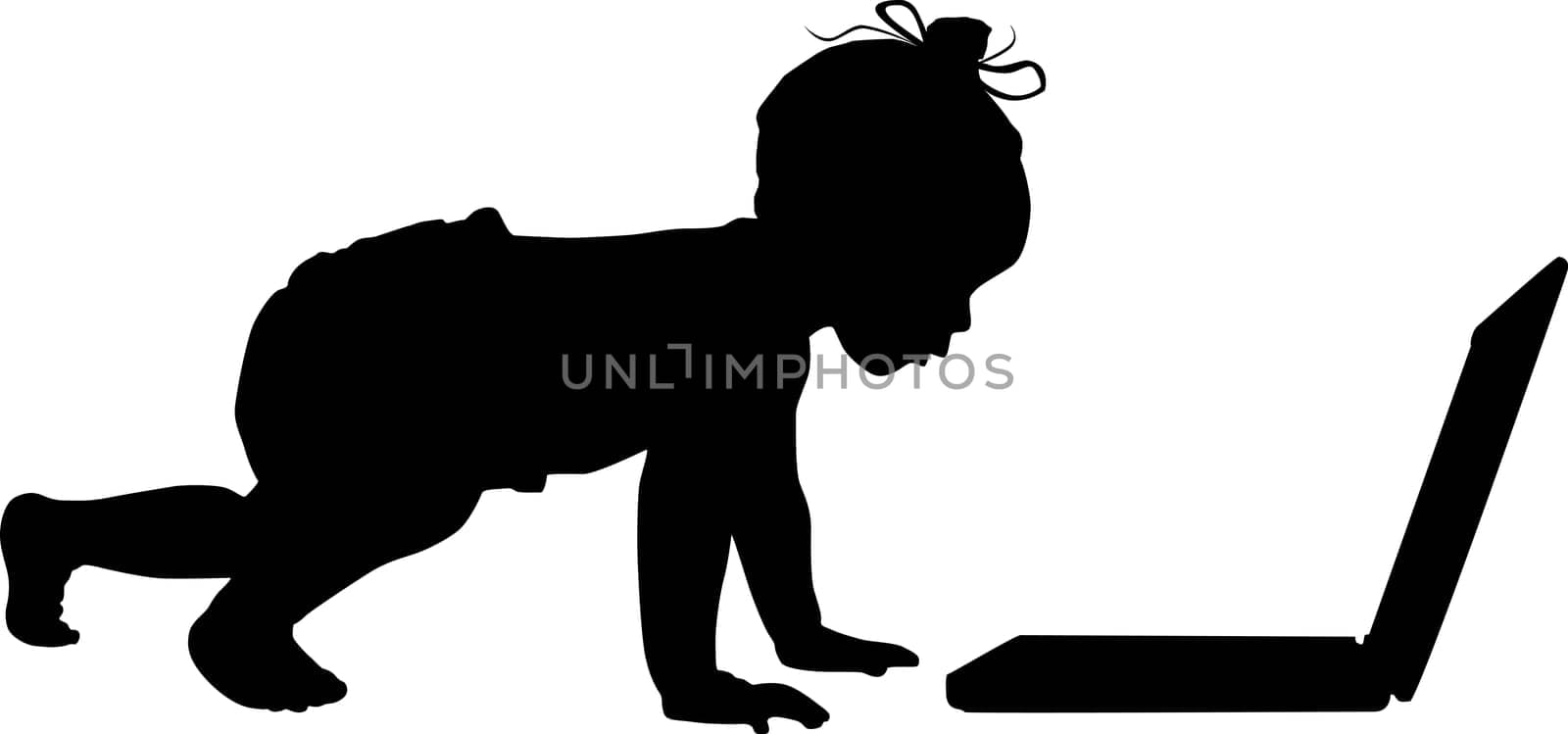 Baby and computer
