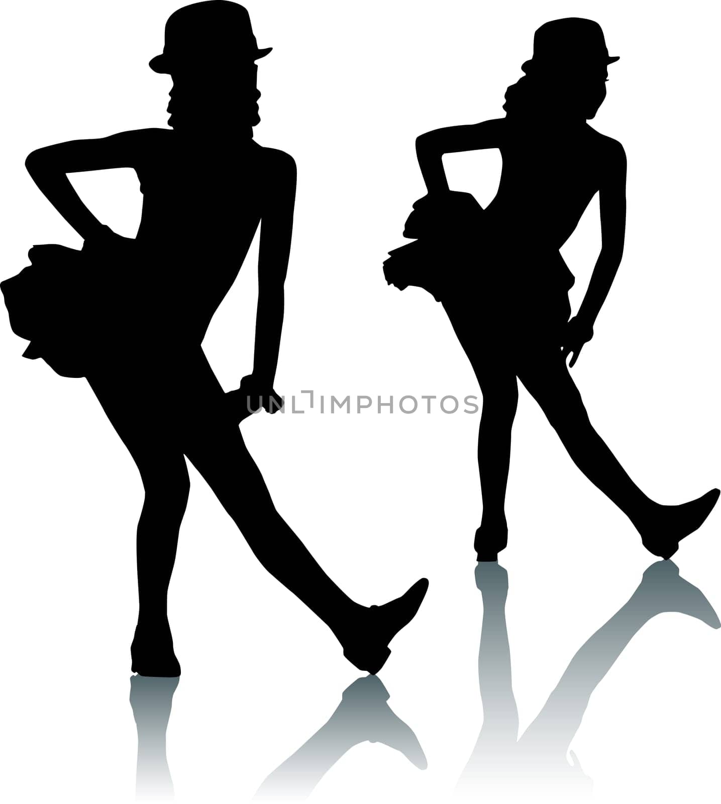 Silhouettes enjoy girls