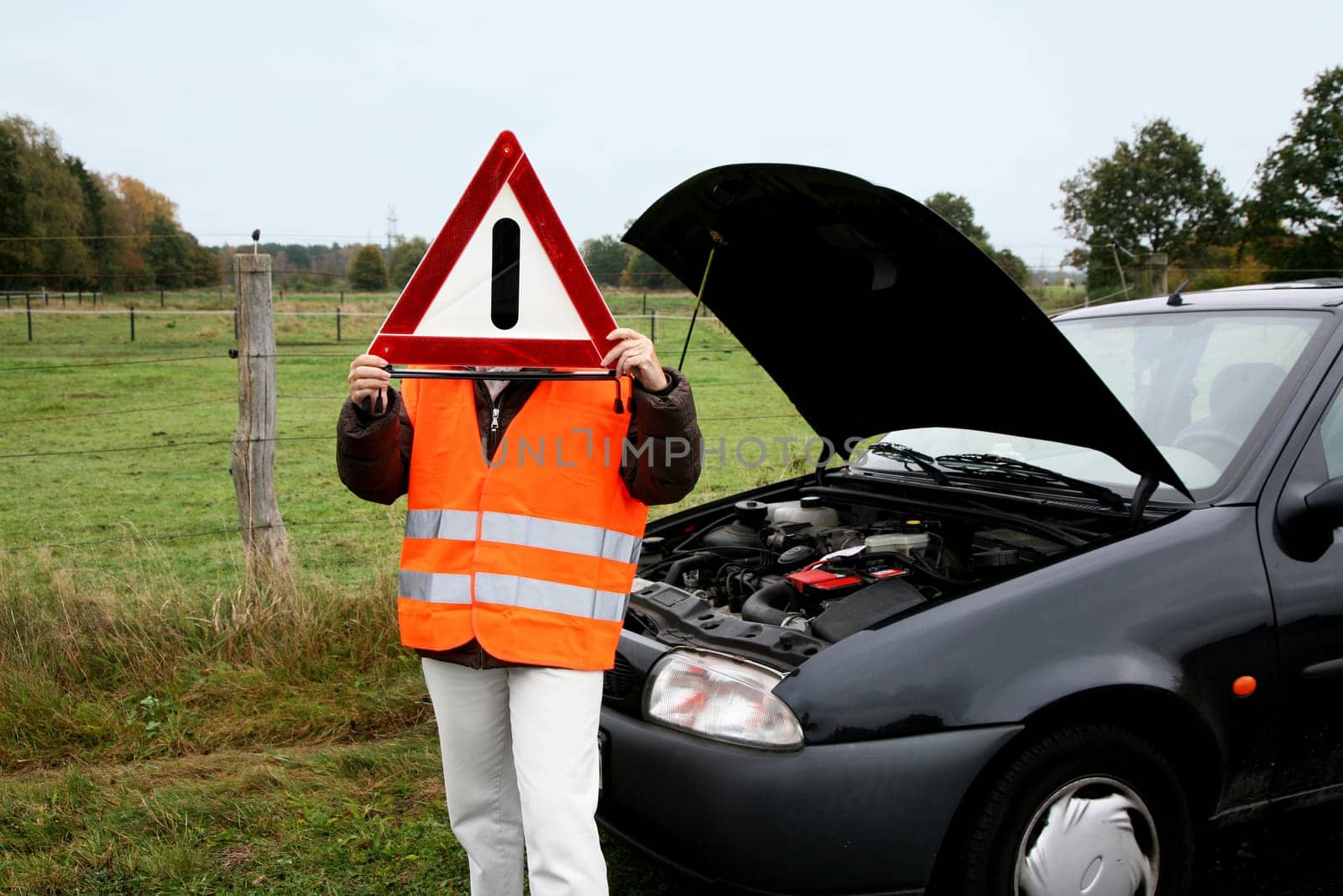 Senior citizen has broken down