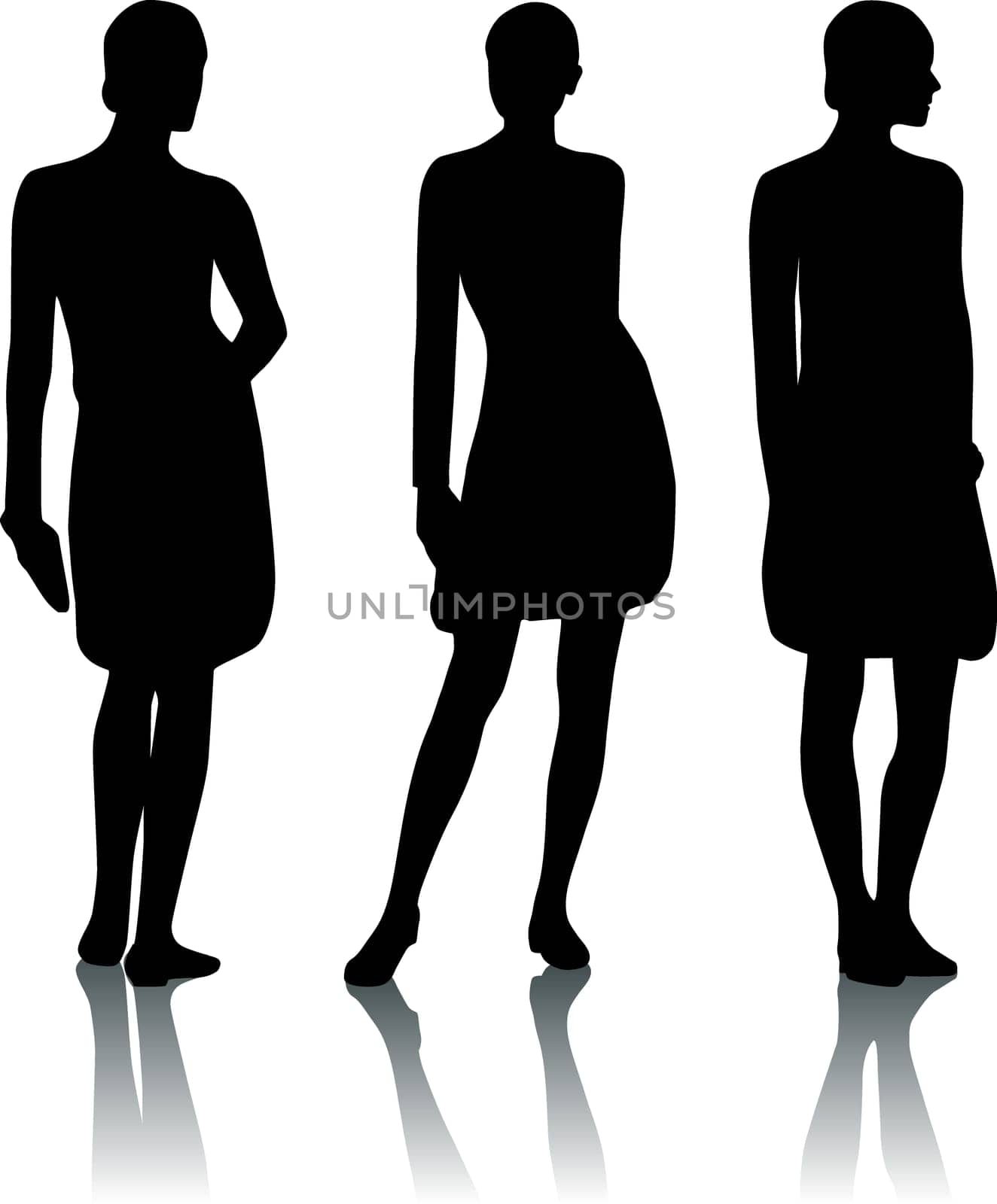 Silhouette fashion girls