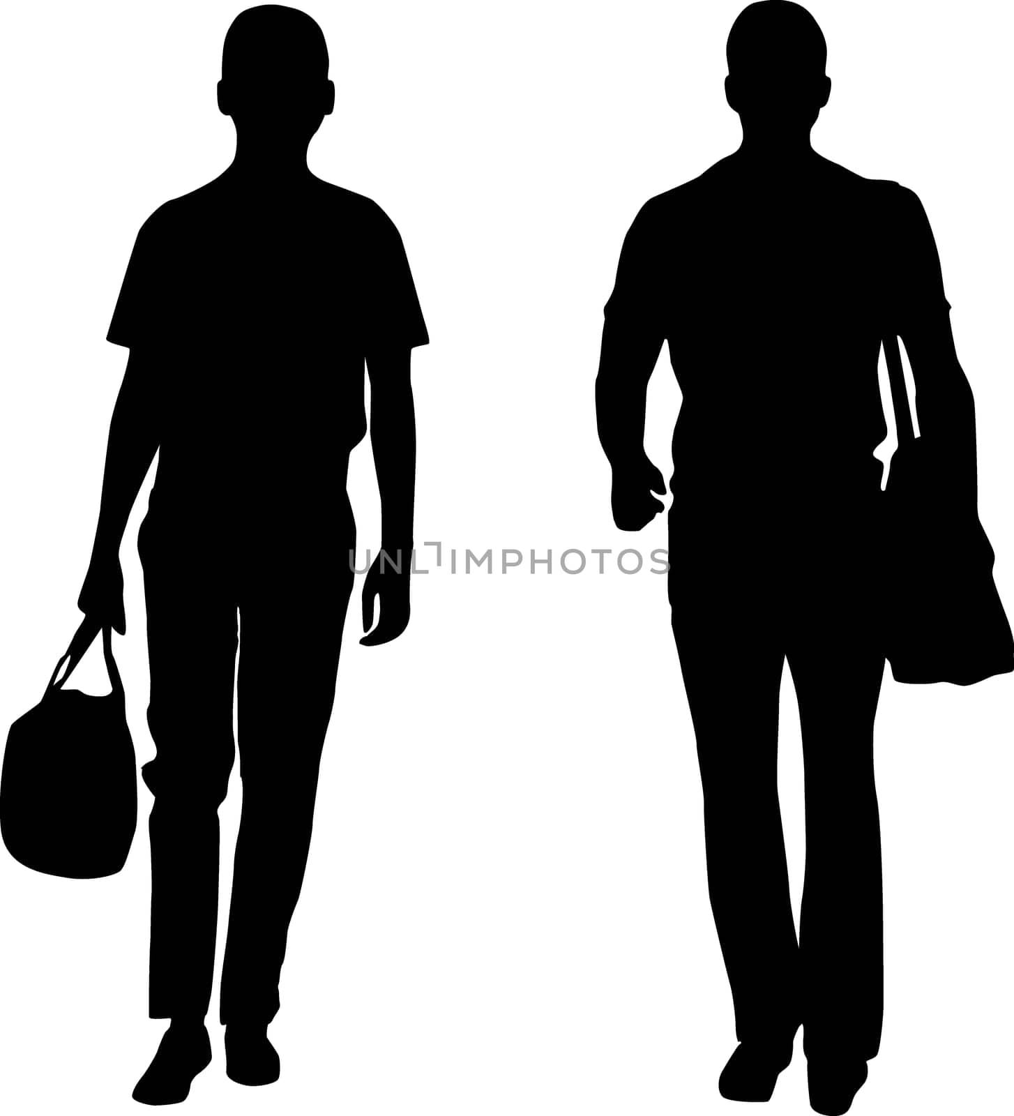 Silhouette men