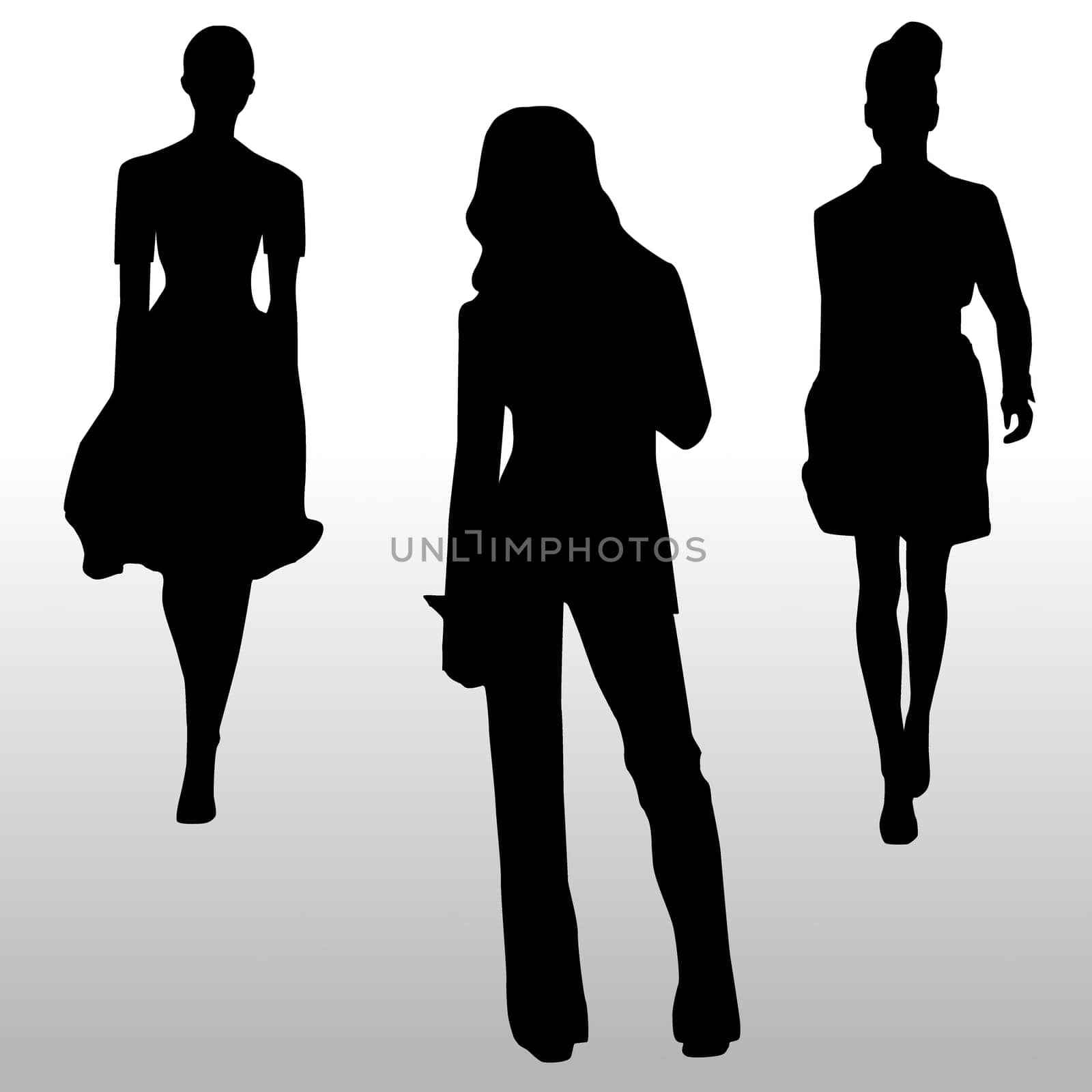 Silhouette fashion girls