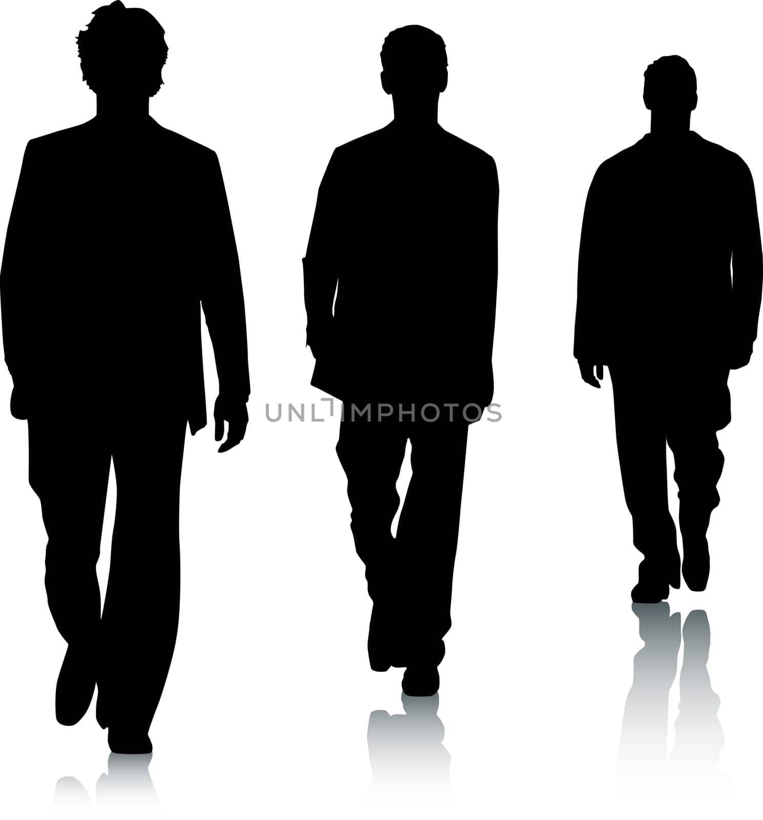 Silhouettes of fashion men