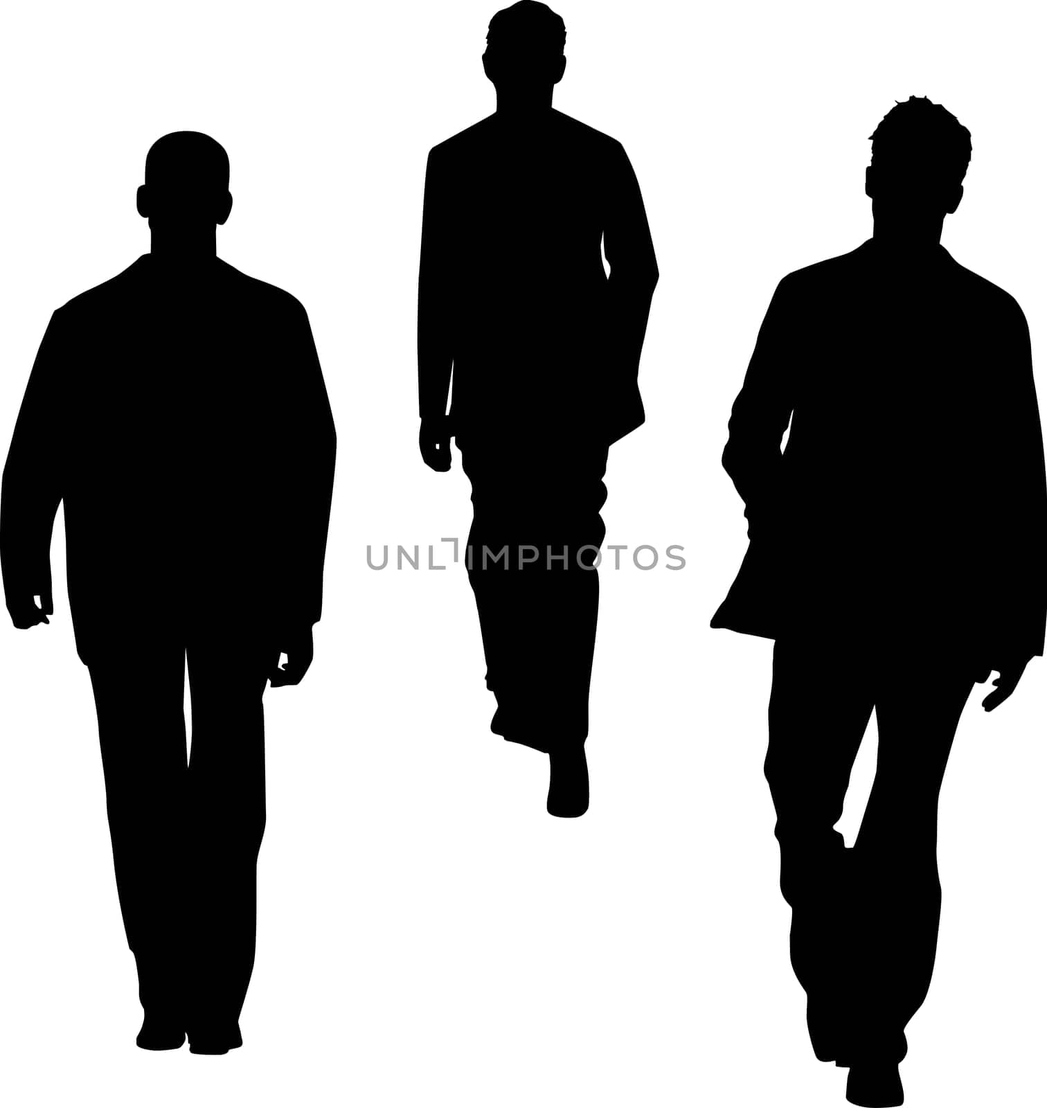 Silhouettes of fashion men