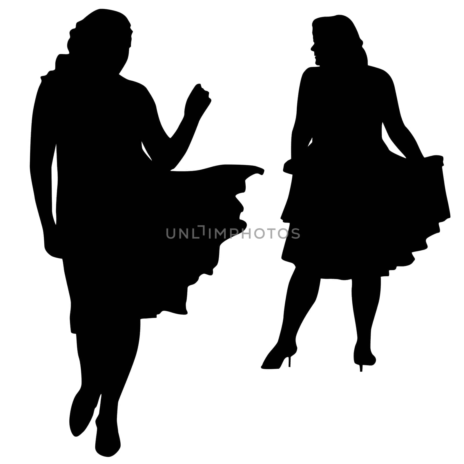 Silhouettes of fashion XXL women