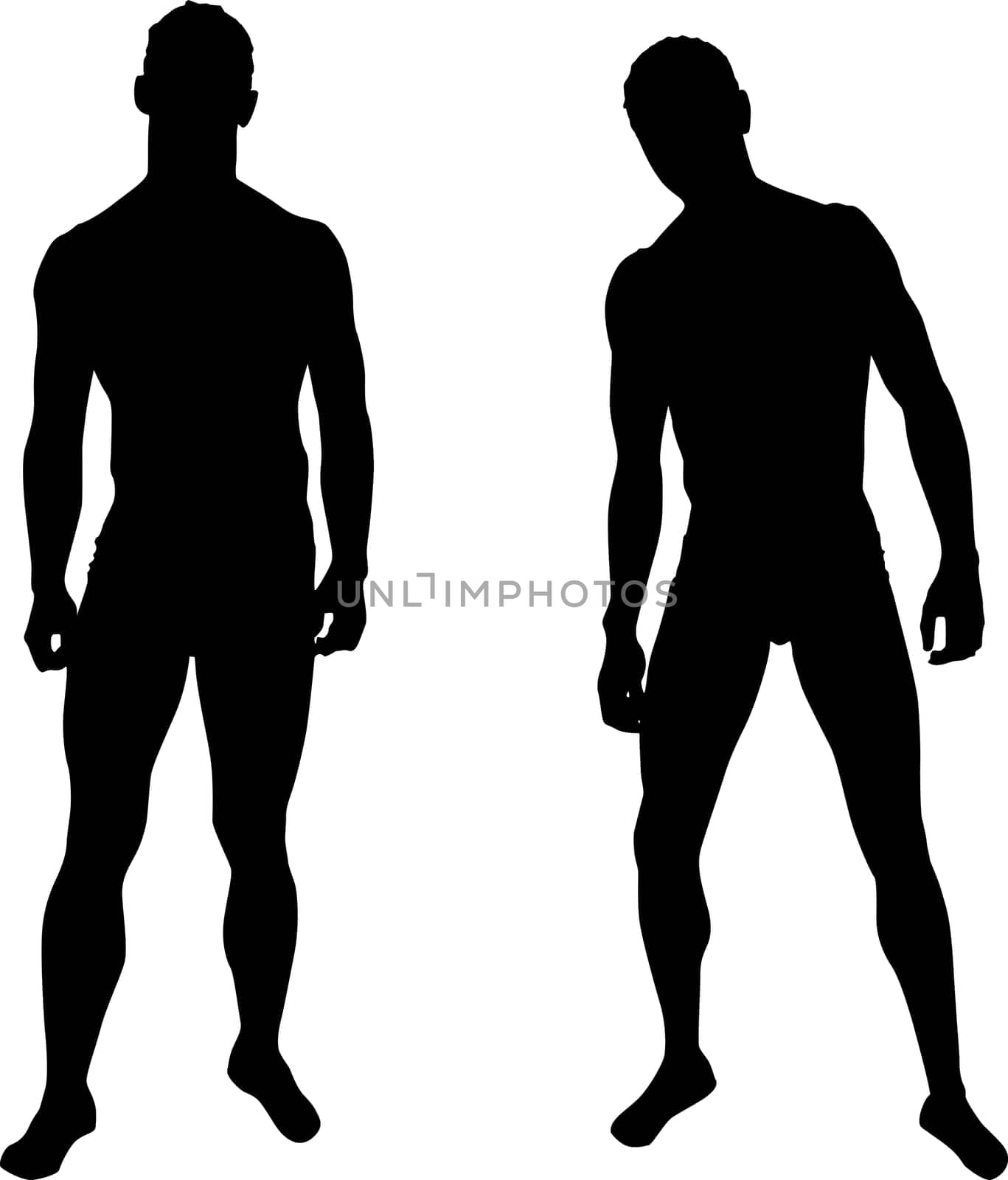 Silhouettes of men