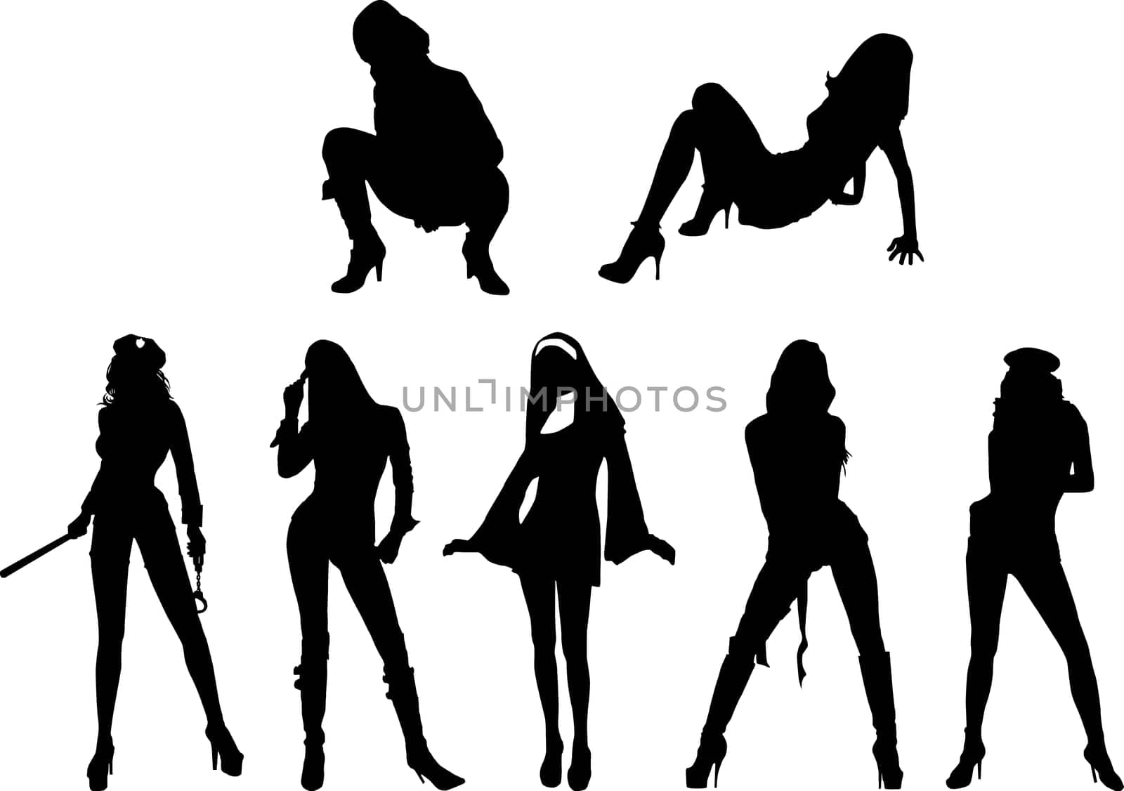 Silhouette sexy women