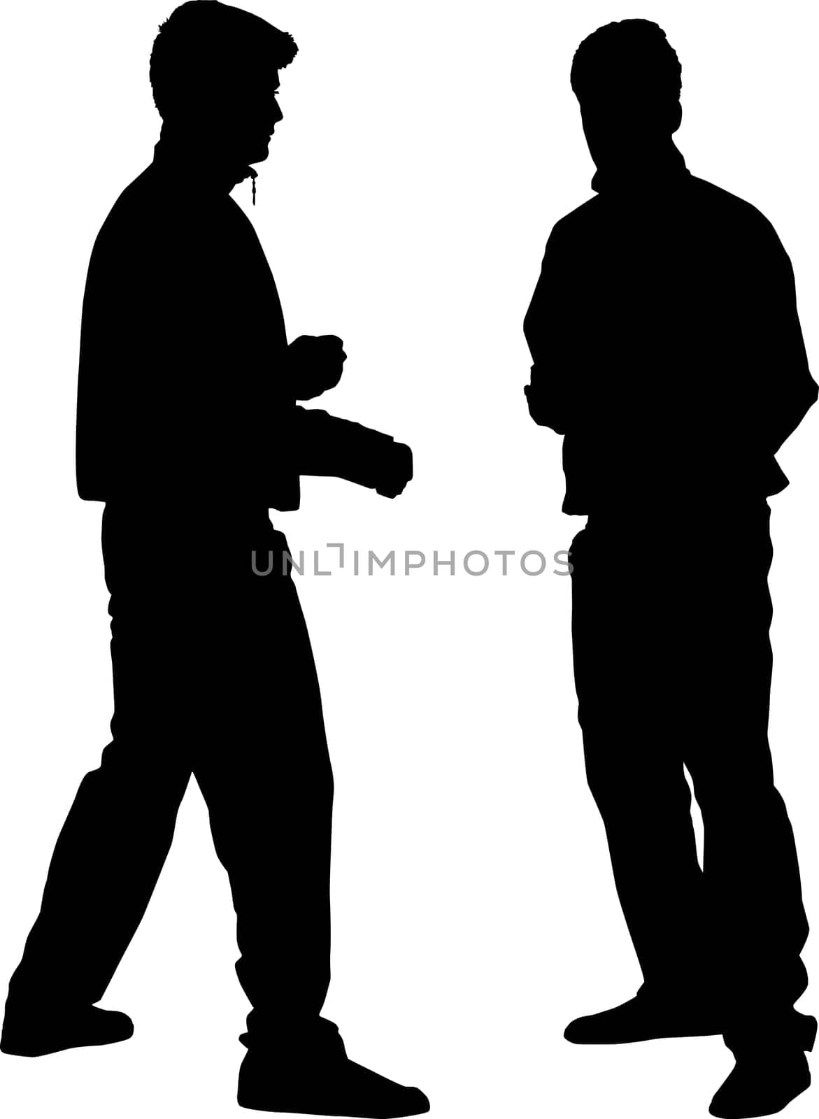 Silhouettes of boys