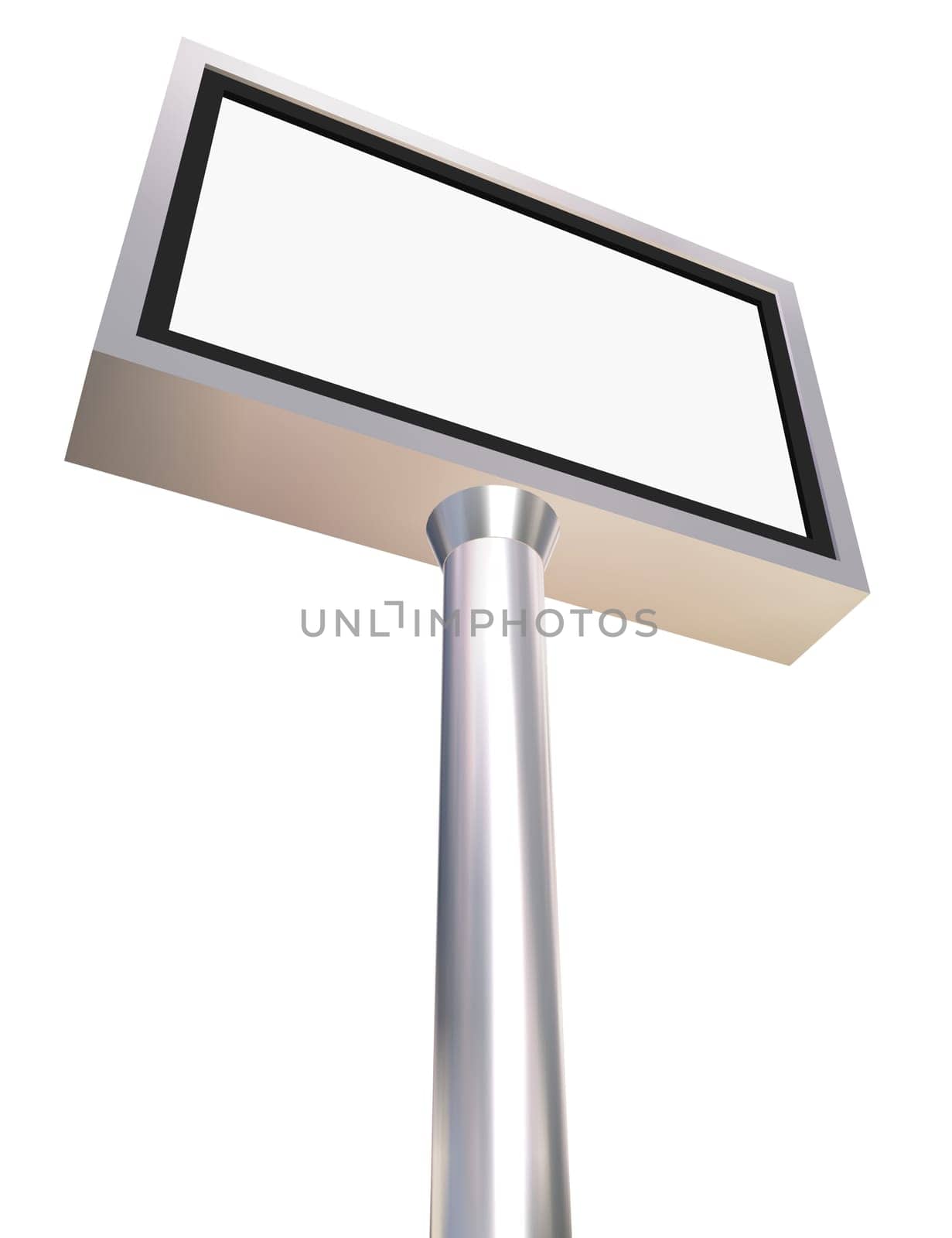 Billboard blank lcd display and tower isolated.