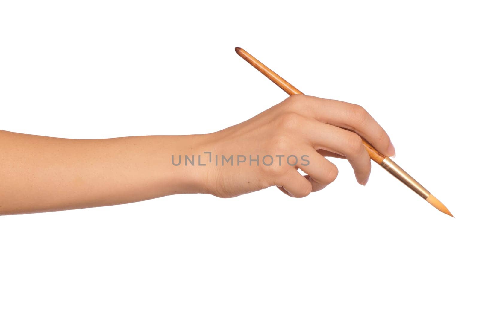 woman painting a picture with a brush